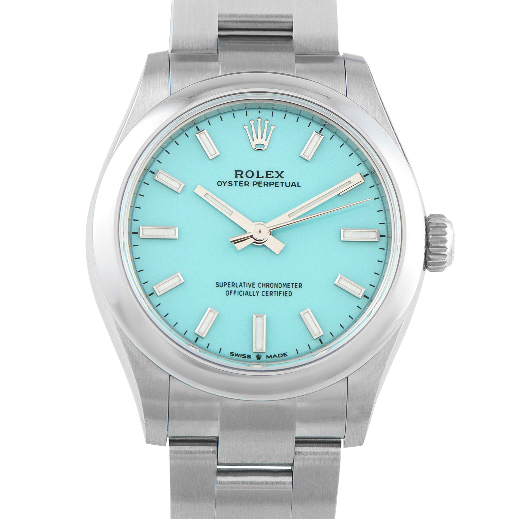 Rolex Oyster Perpetual 31 Turquoise Dial Steel Watch 277200