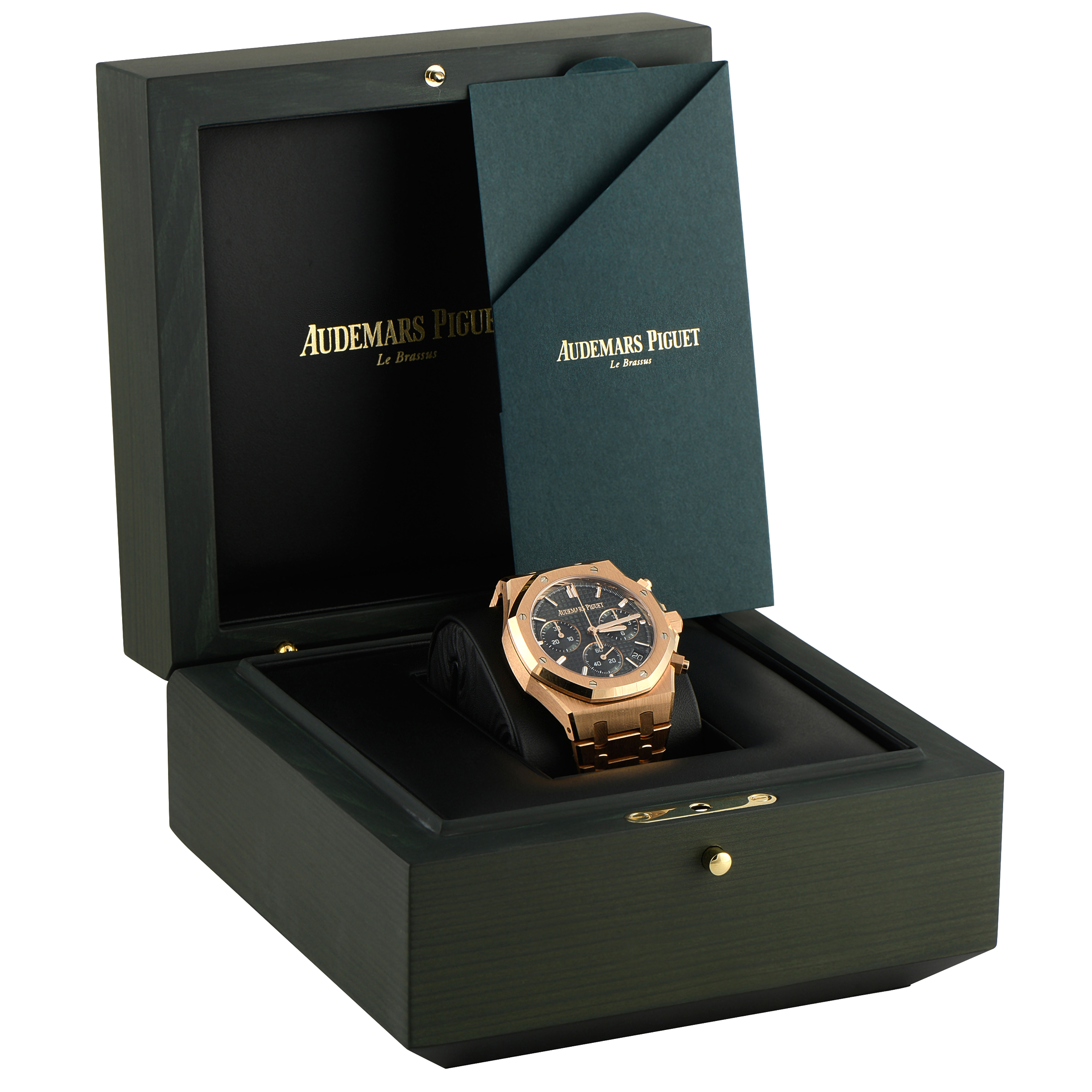 Audemars Piguet Royal Oak Chronograph Khaki Dial Rose Gold Watch 26240or.oo.1320or.08 - Image 5