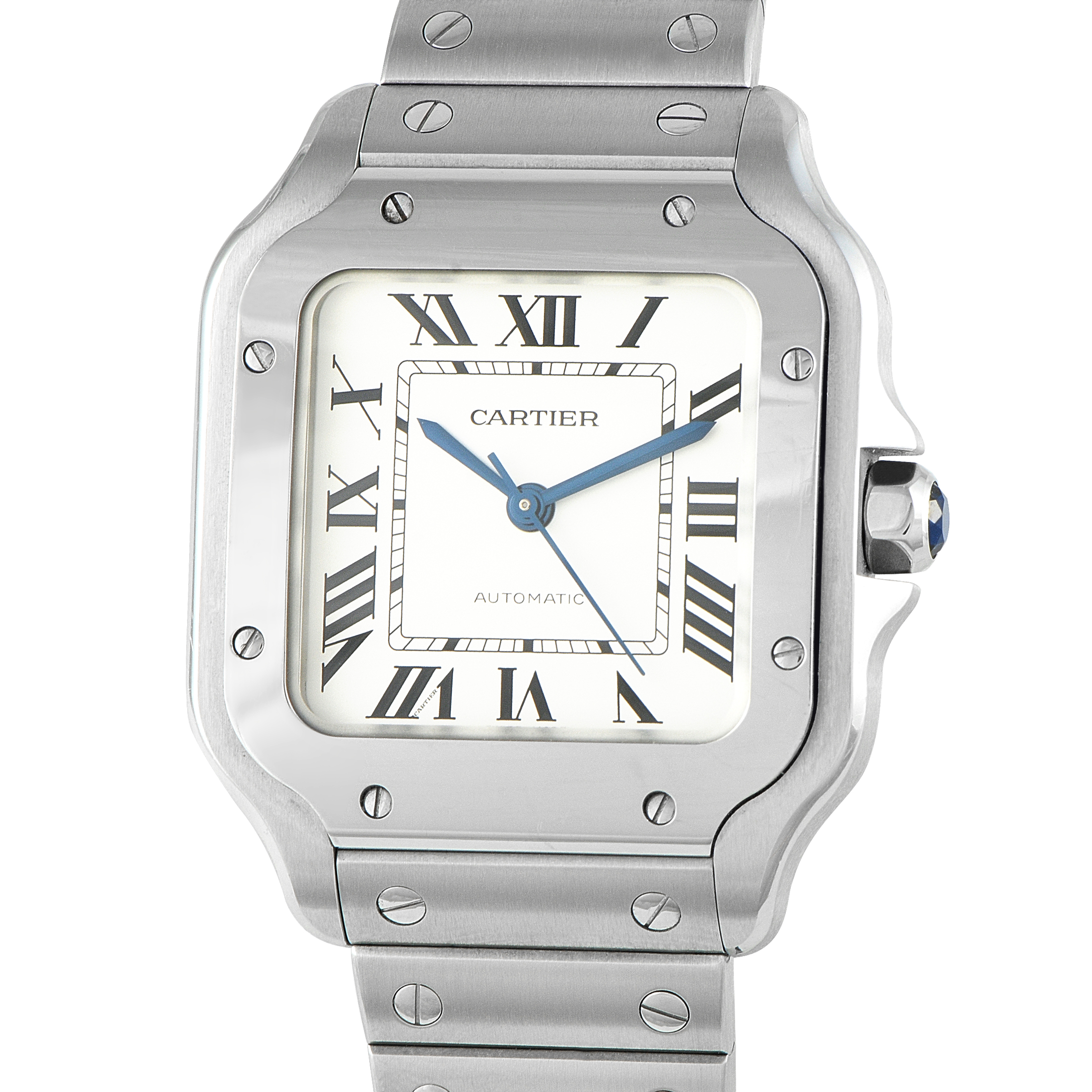 Cartier Santos de Cartier Silvered Opaline Dial Watch wssa0010 - Image 2