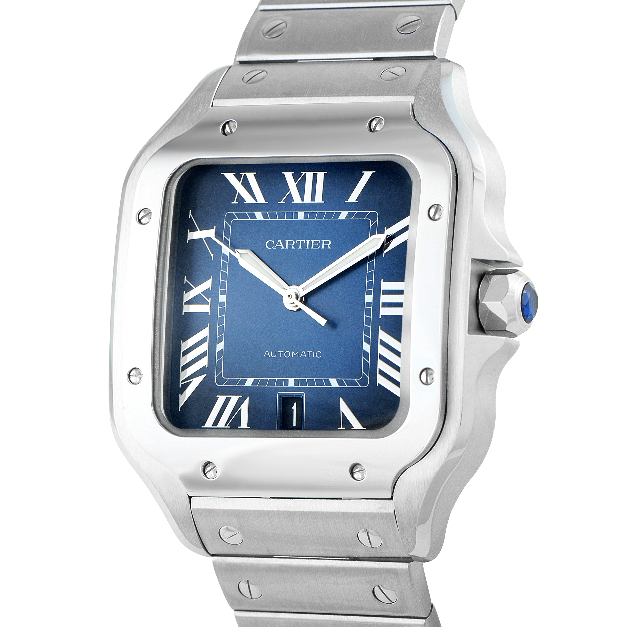 Cartier Santos Large Model Steel Watch WSSA0030 - Image 2