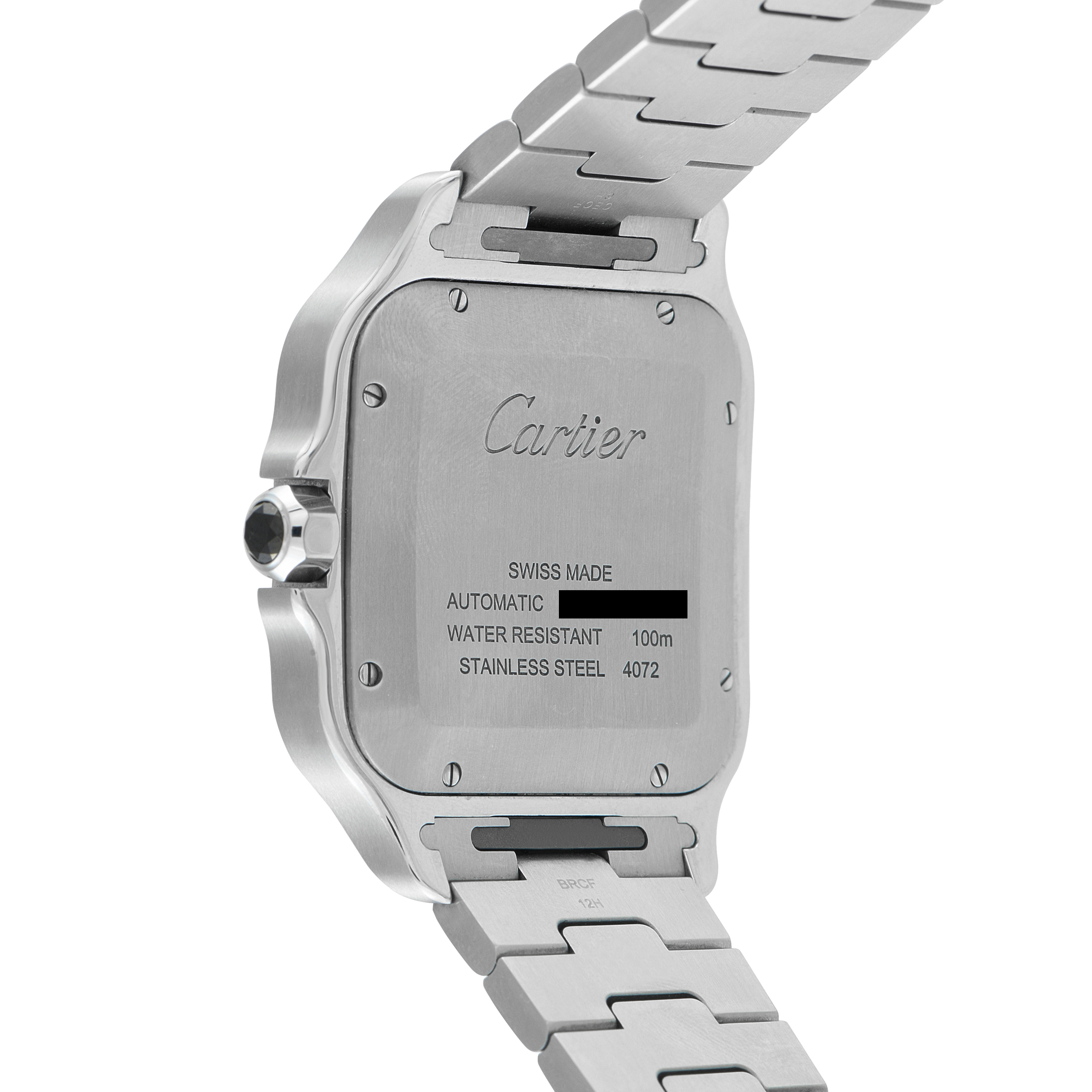 Cartier Santos Large Model ADLC Bezel Steel Watch WSSA0037 - Image 3