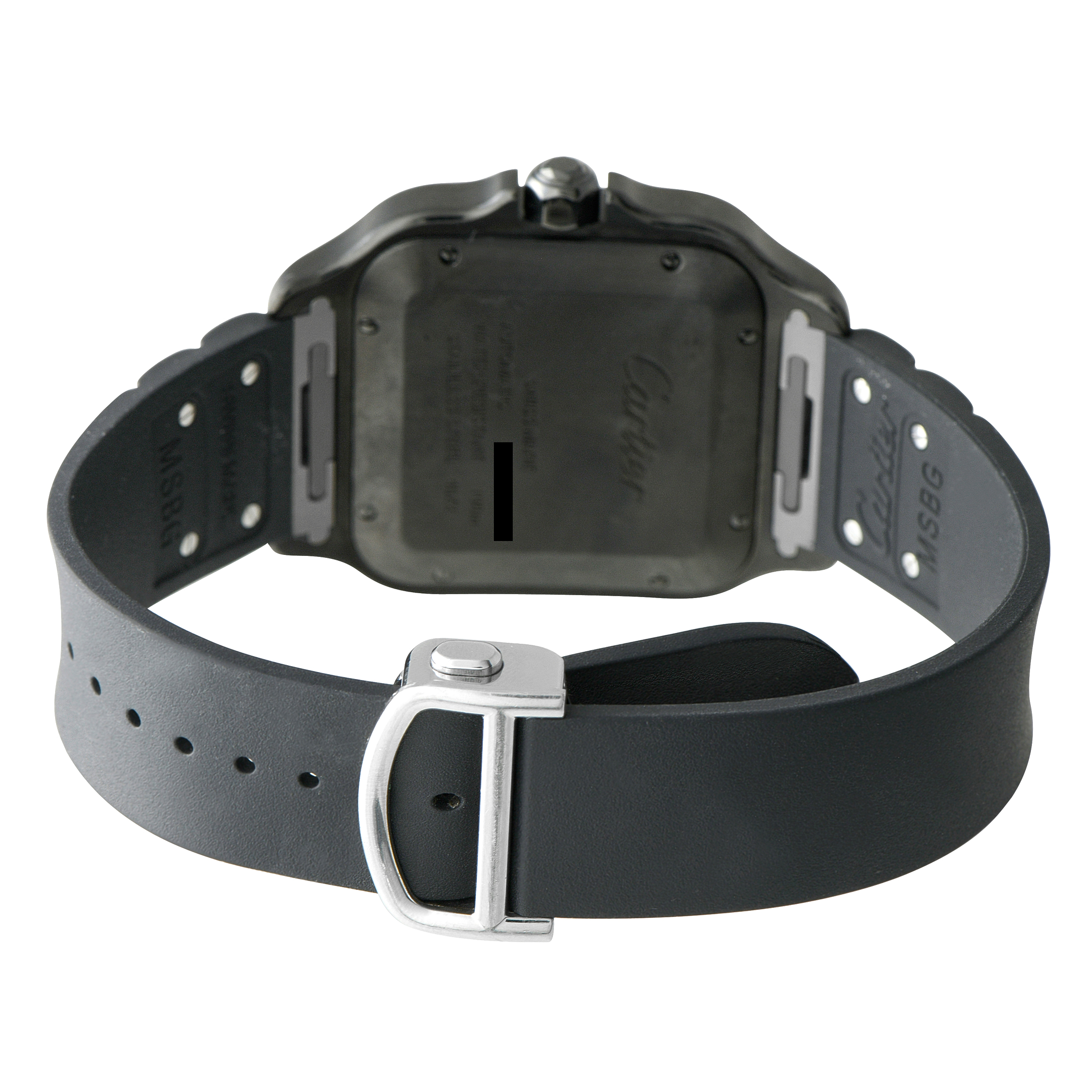 Cartier Santos Large Model All Black ADLC Steel Watch WSSA0039 - Image 4