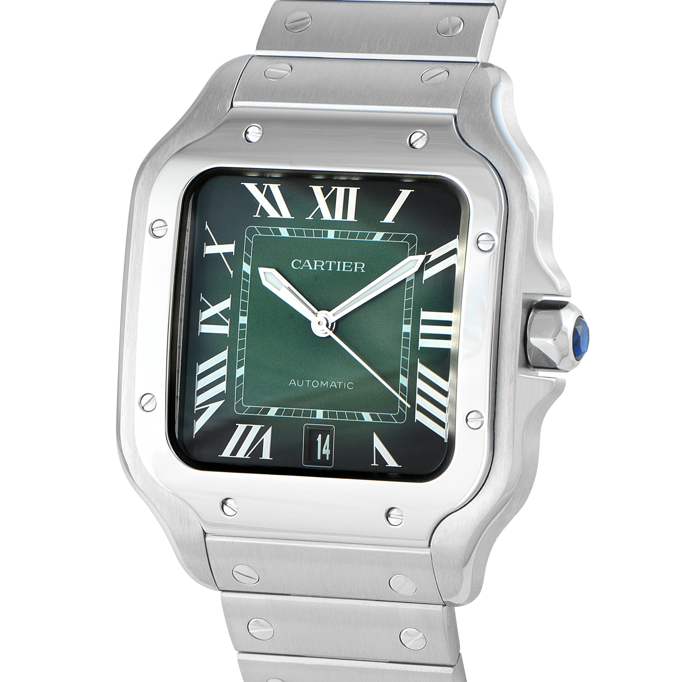 Cartier Santos Large Model Steel Watch WSSA0062 - Image 2