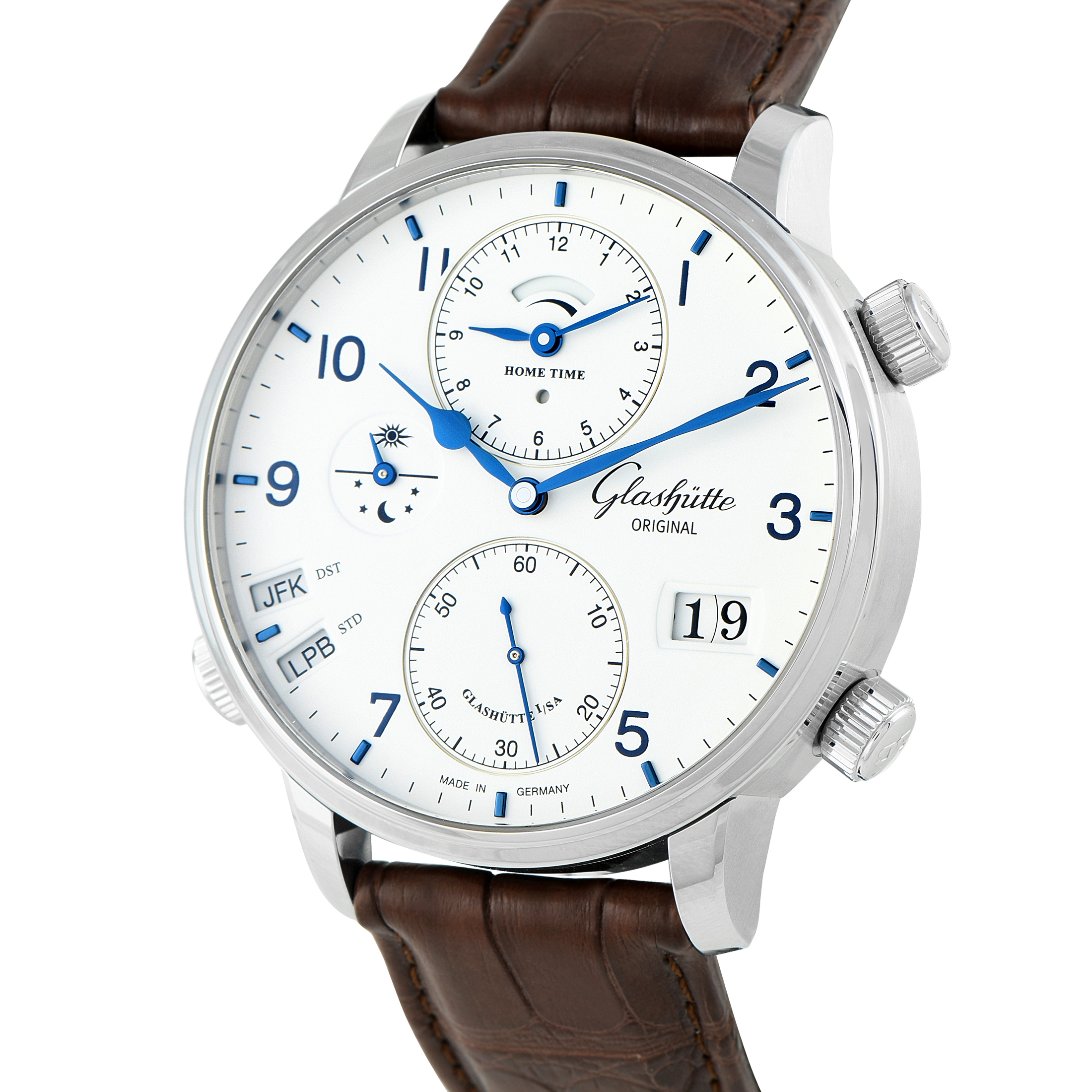 Glashutte Original Senator Cosmopolite Dual Time Steel Watch 1-89-02-03-02-64 - Image 2