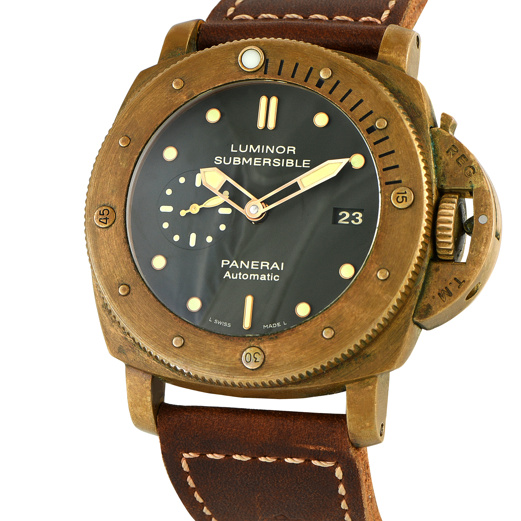 Officine Panerai Submersible 1950 3 Days Bronzo Watch PAM00382 - Image 2