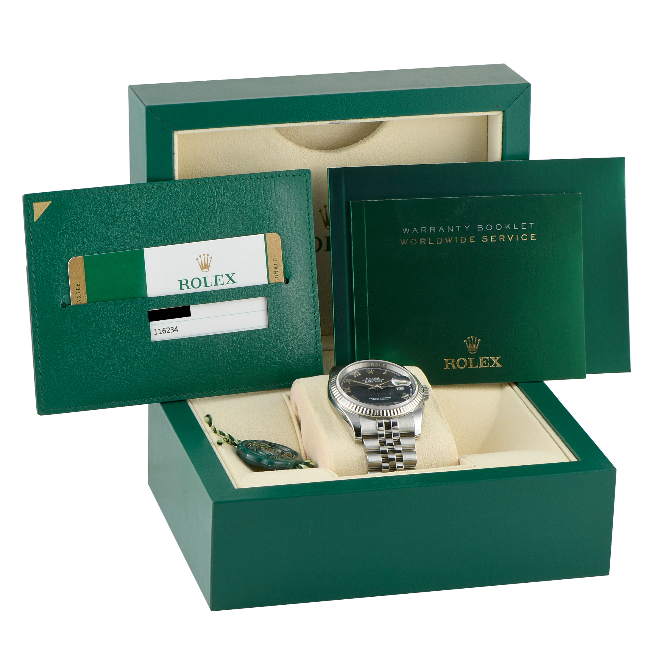Rolex Datejust 36 Blue Roman Dial Steel and White Gold Jubilee Watch 116234 - Image 5