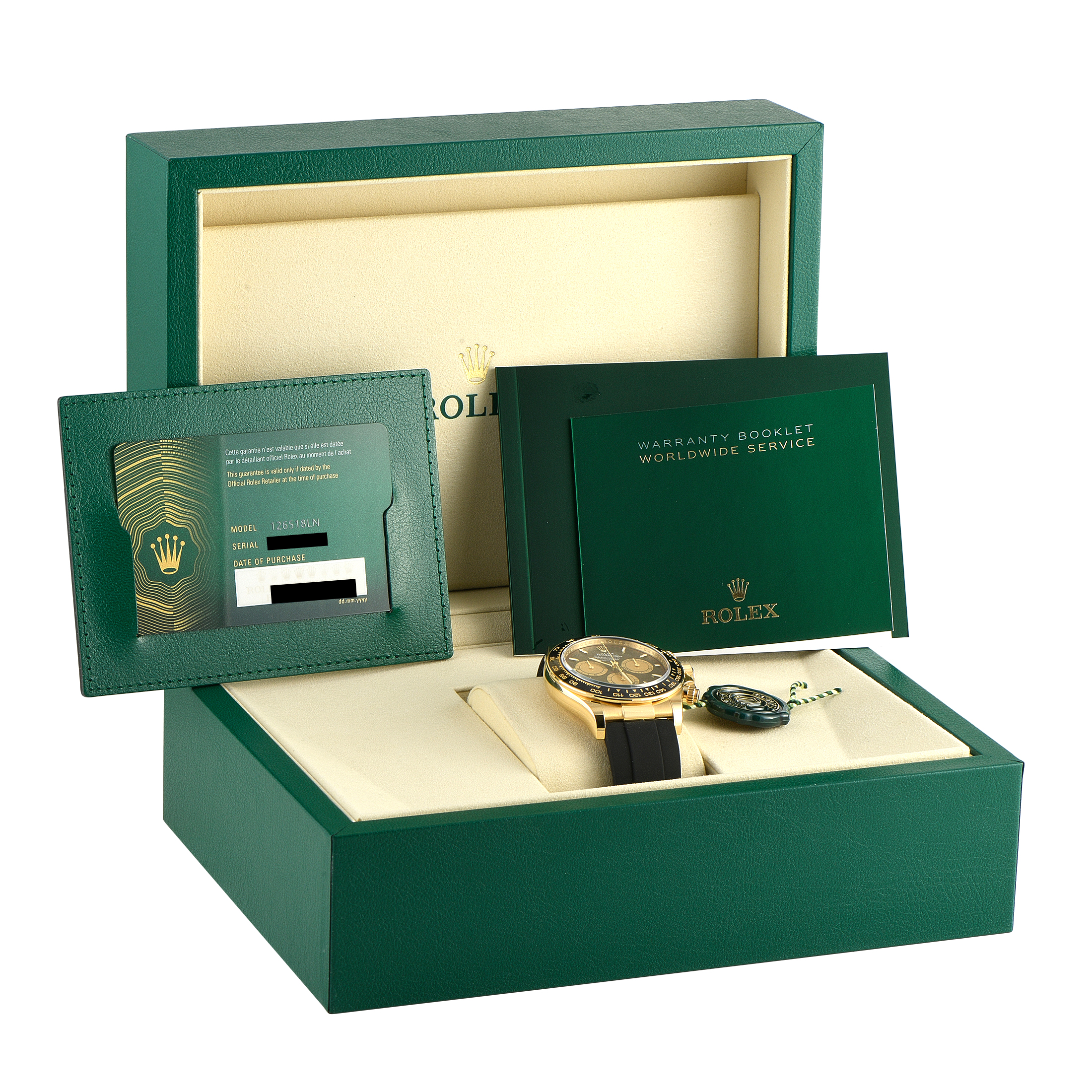 Rolex Daytona Black Dial Yellow Gold Oysterflex Watch 126518LN - Image 5