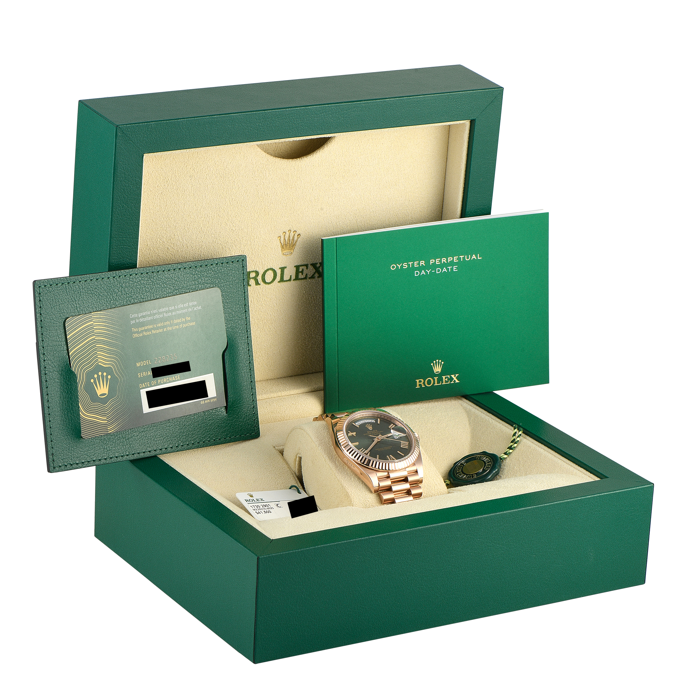 Rolex Day-Date 40 Green Dial Everose Gold President Watch 228235 - Image 5