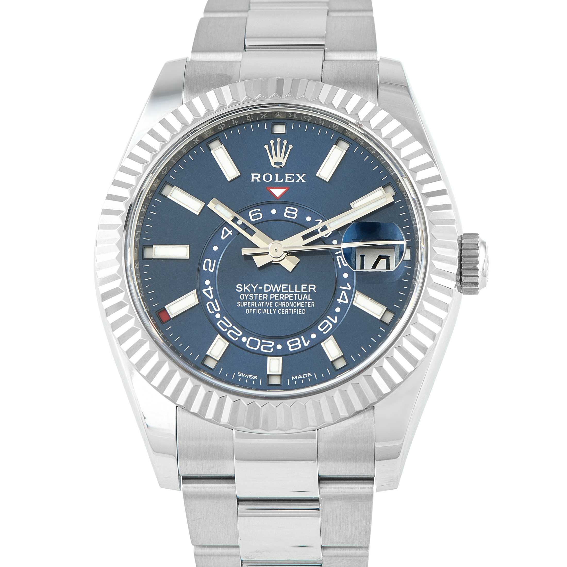 Rolex Sky-Dweller Blue Dial Steel and White Gold Oyster Watch 326934