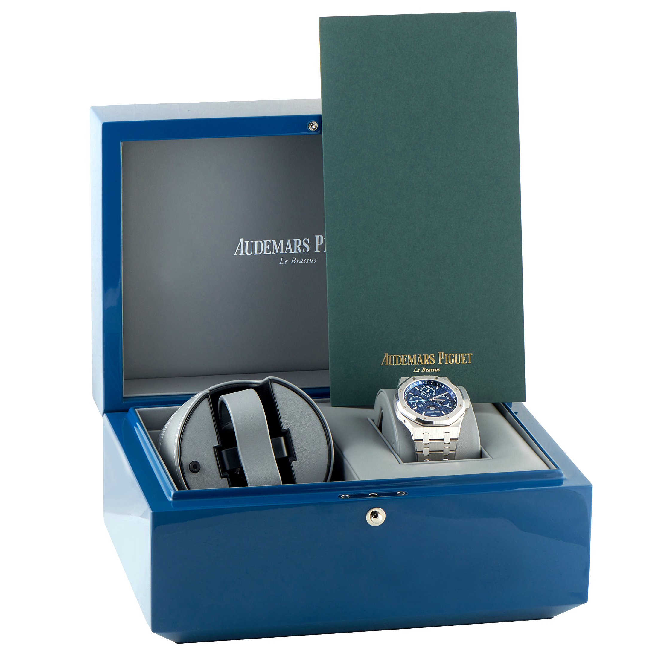 Audemars Piguet Royal Oak John Mayer Perpetual Calendar Crystal Sky Dial White Gold Watch 26574BC.OO.1220BC.02 - Image 5