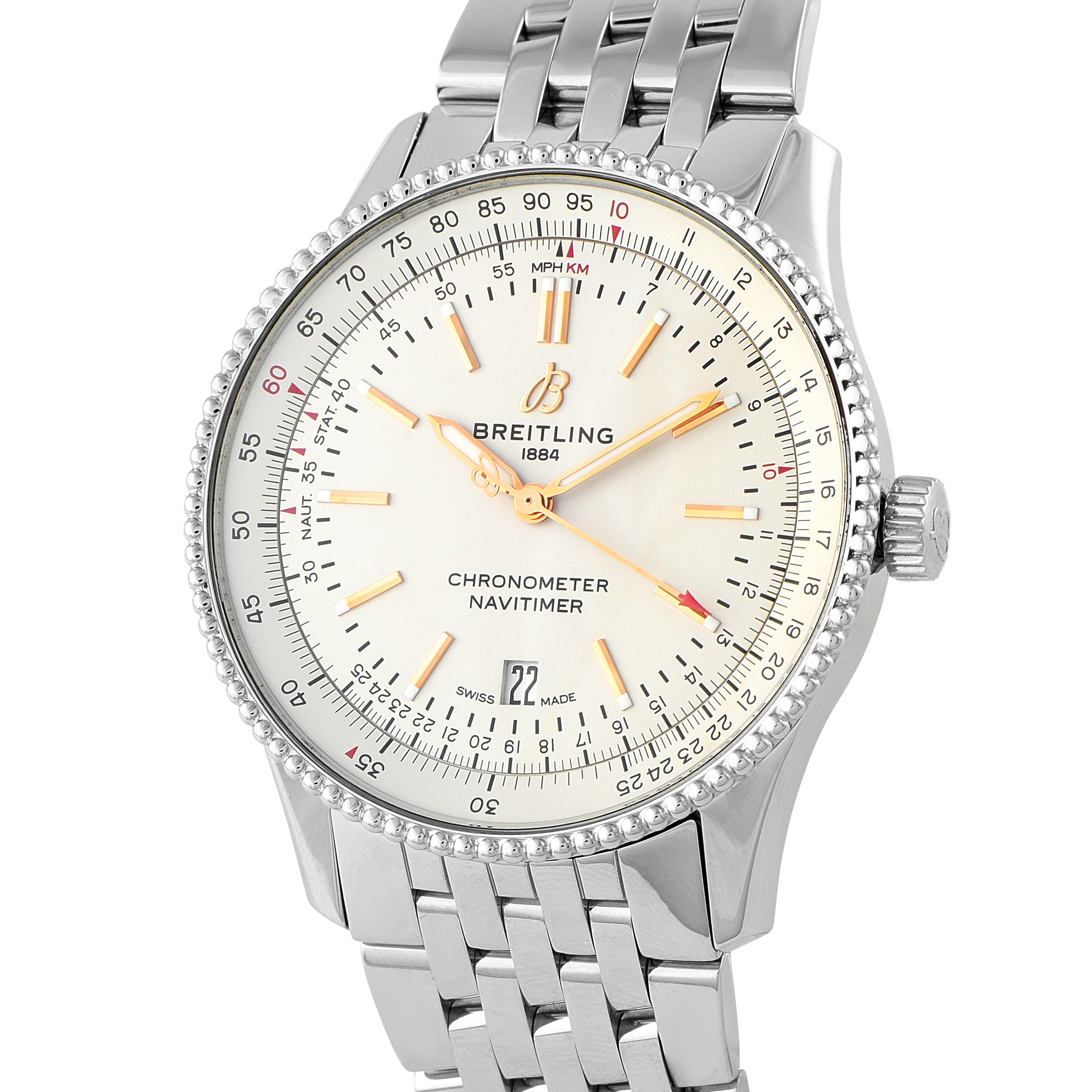 Breitling Navitimer Silver Dial Steel Watch A17326 - Image 2