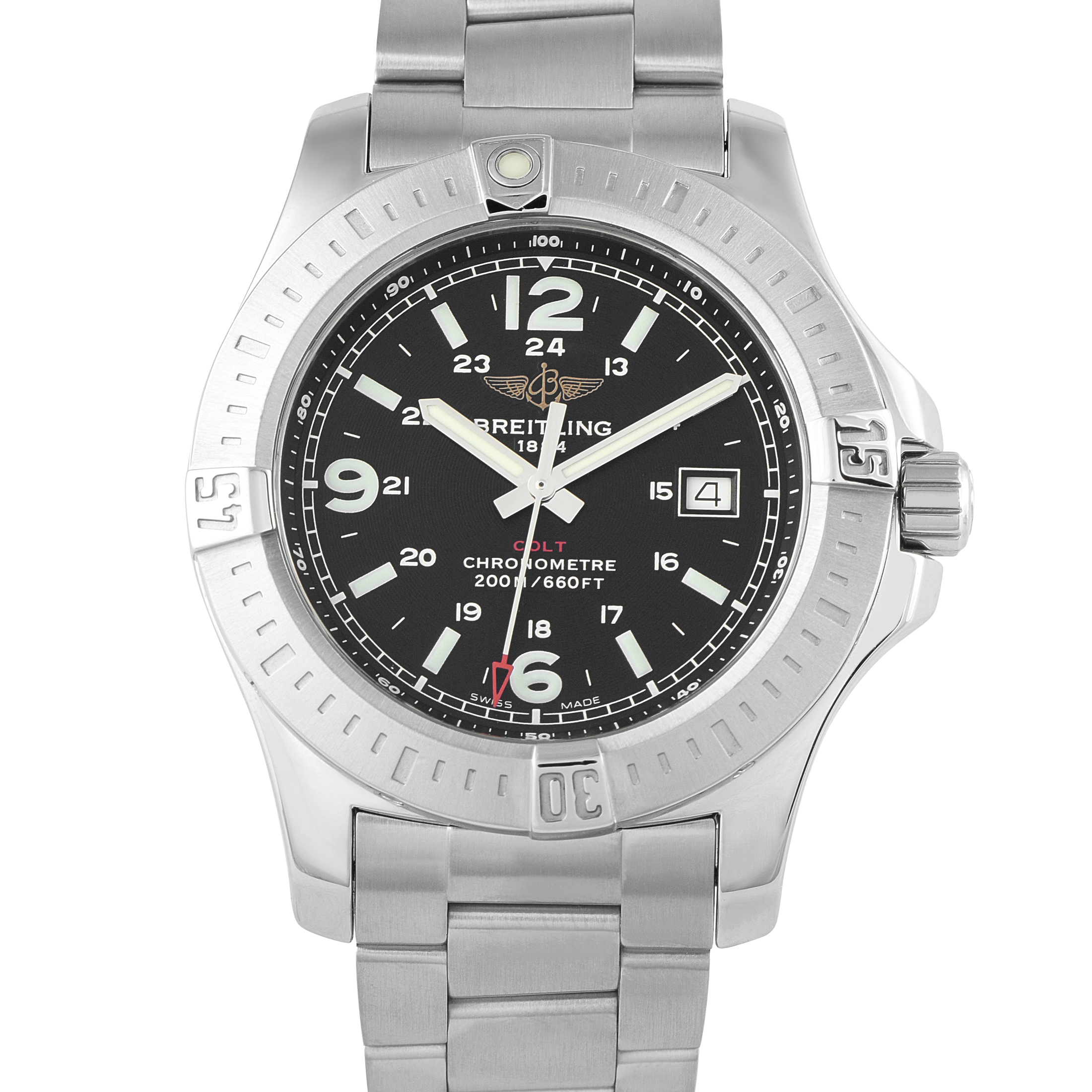 ブライトリング コルト44 A74388 クオーツ BREITLING Breitling Colt Blue Dial Steel Quartz Watch A74388 - 44 mm - Blue - -