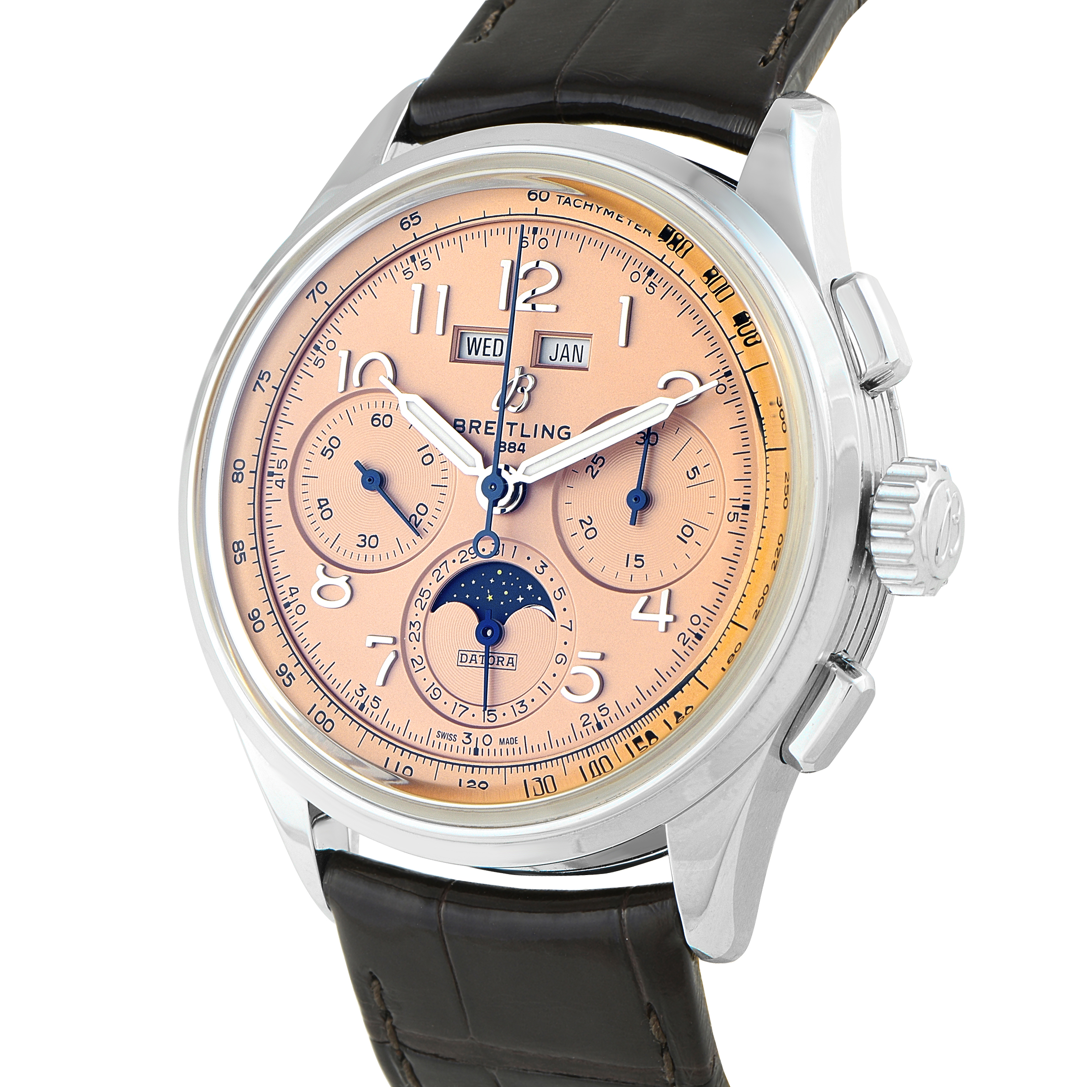 Breitling Premier B25 Datora 42 Copper Dial Steel Watch