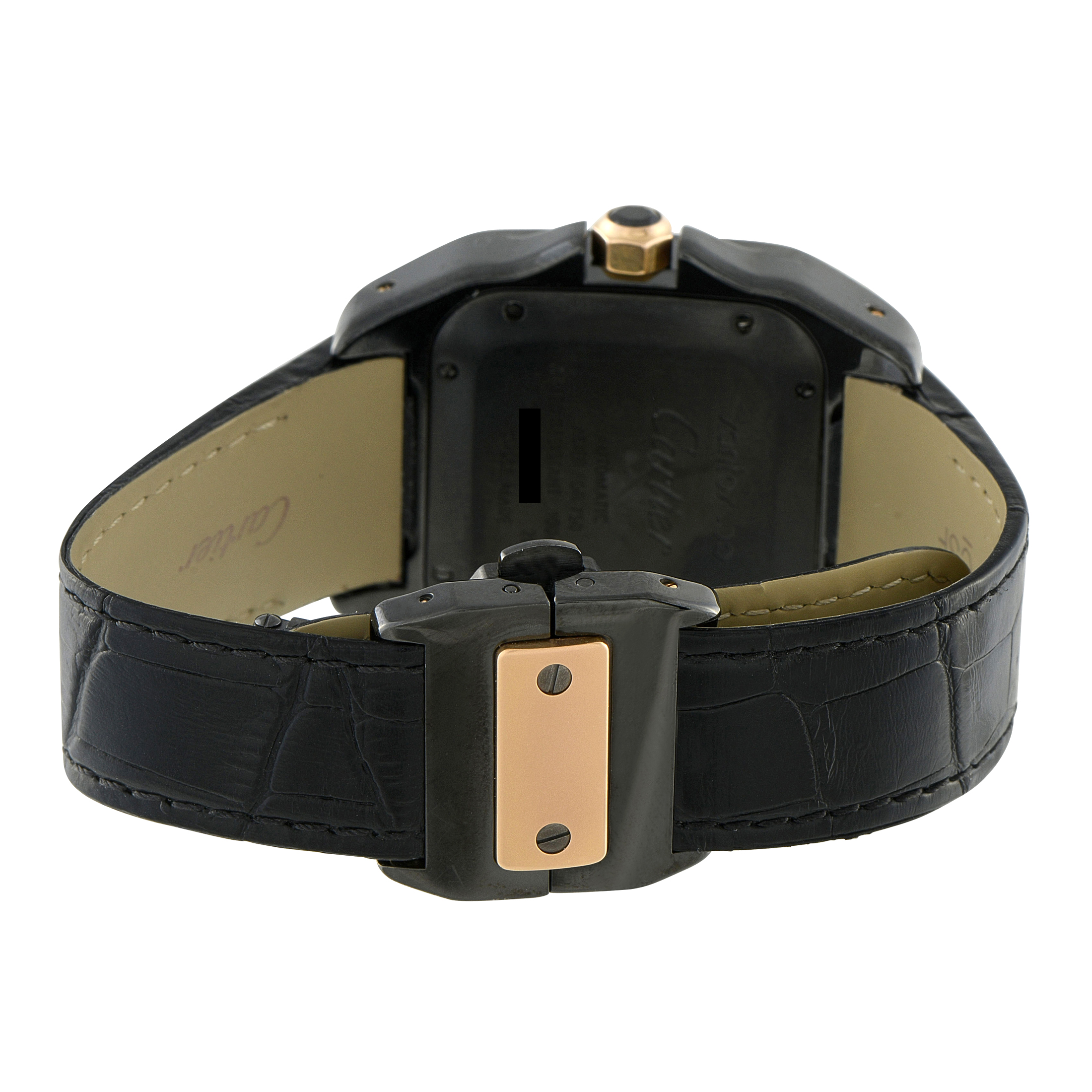 Cartier Santos 100 DLC Steel and Rose Gold Watch w2020007 - Image 4