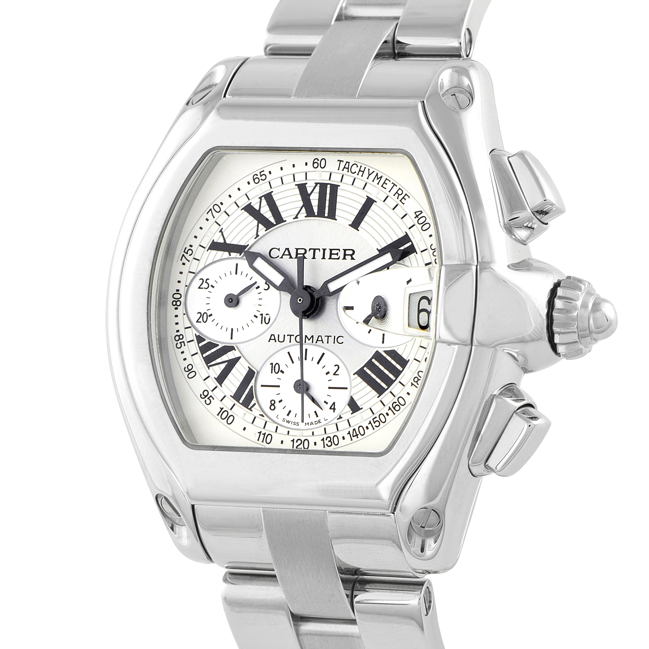Cartier Roadster XL Chronograph Steel Watch w6206019 - Image 2