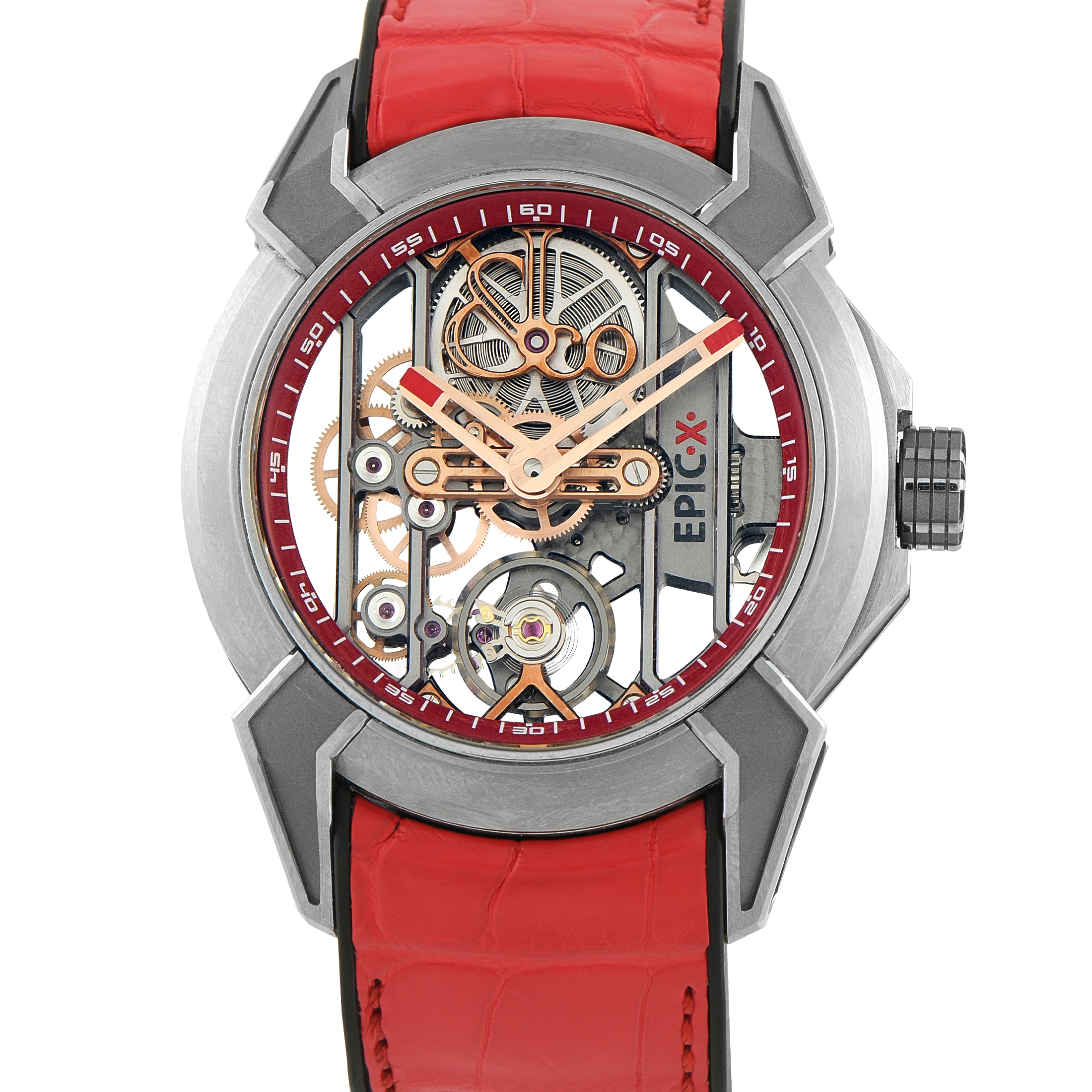 【エポック】エヴェラウドGEM2020アップデート版 Jacob & Co. Epic X Titanium Red Watch EX110.20.AA.AE.A - 44 mm