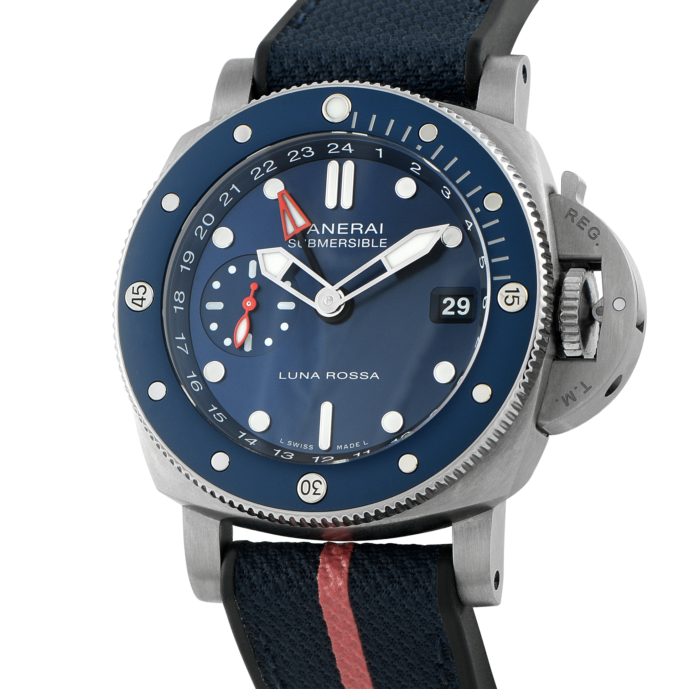 Officine Panerai Submersible GMT Luna Rosso Titanio Watch PAM01507 - Image 2