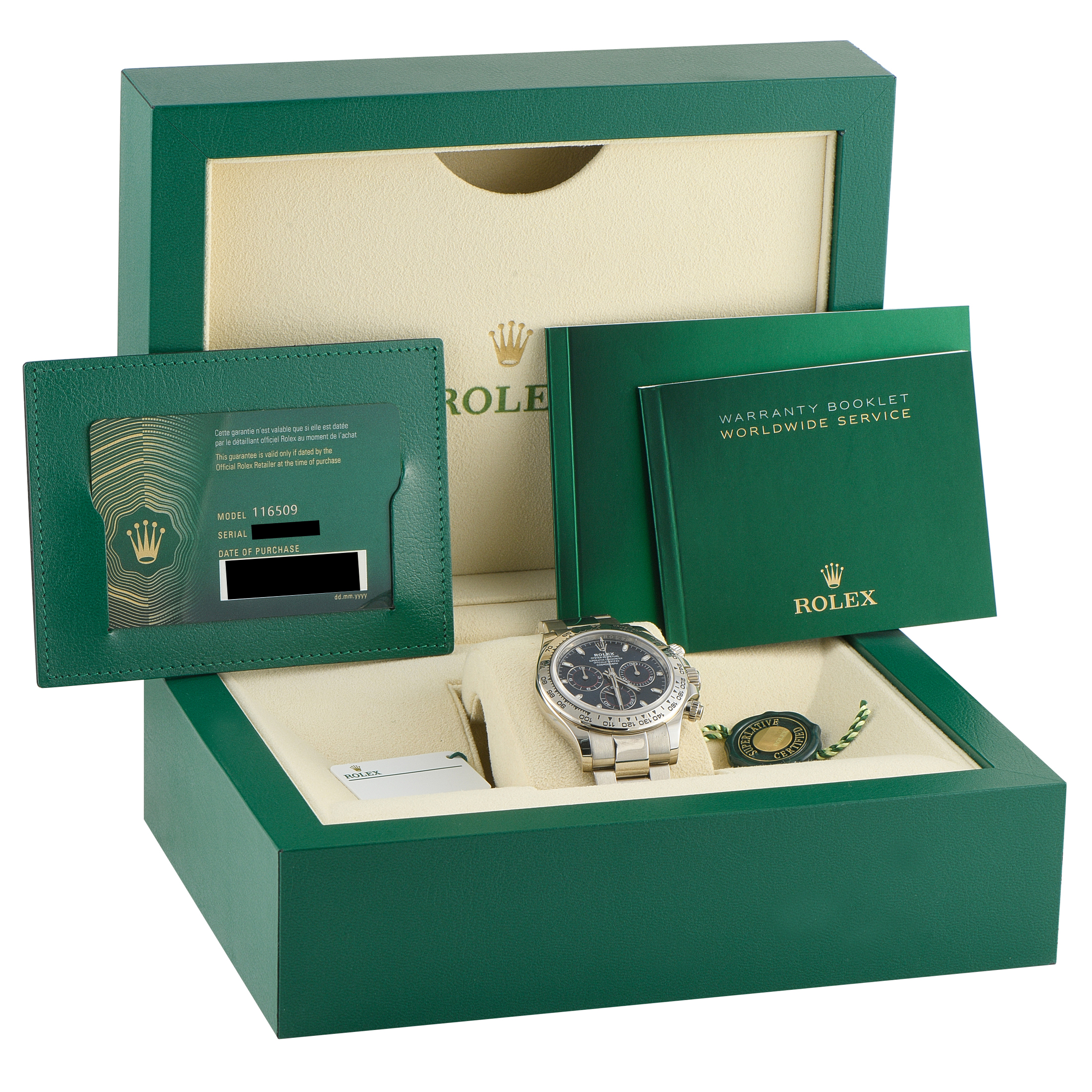 Rolex Daytona Blue Dial White Gold Watch 116509 - Image 5