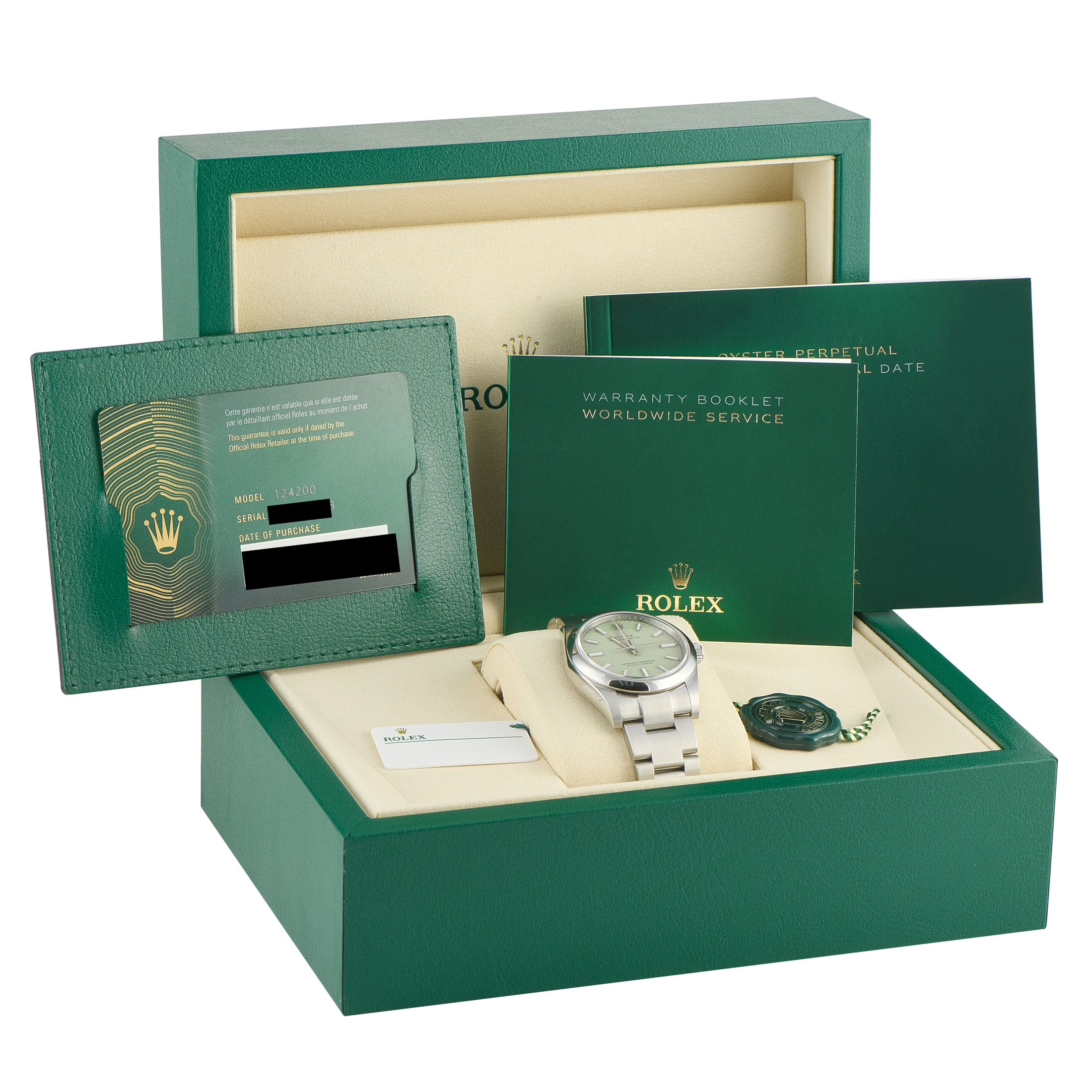 Rolex Oyster Perpetual 34 Pistachio Dial Steel Watch 124200 - Image 5