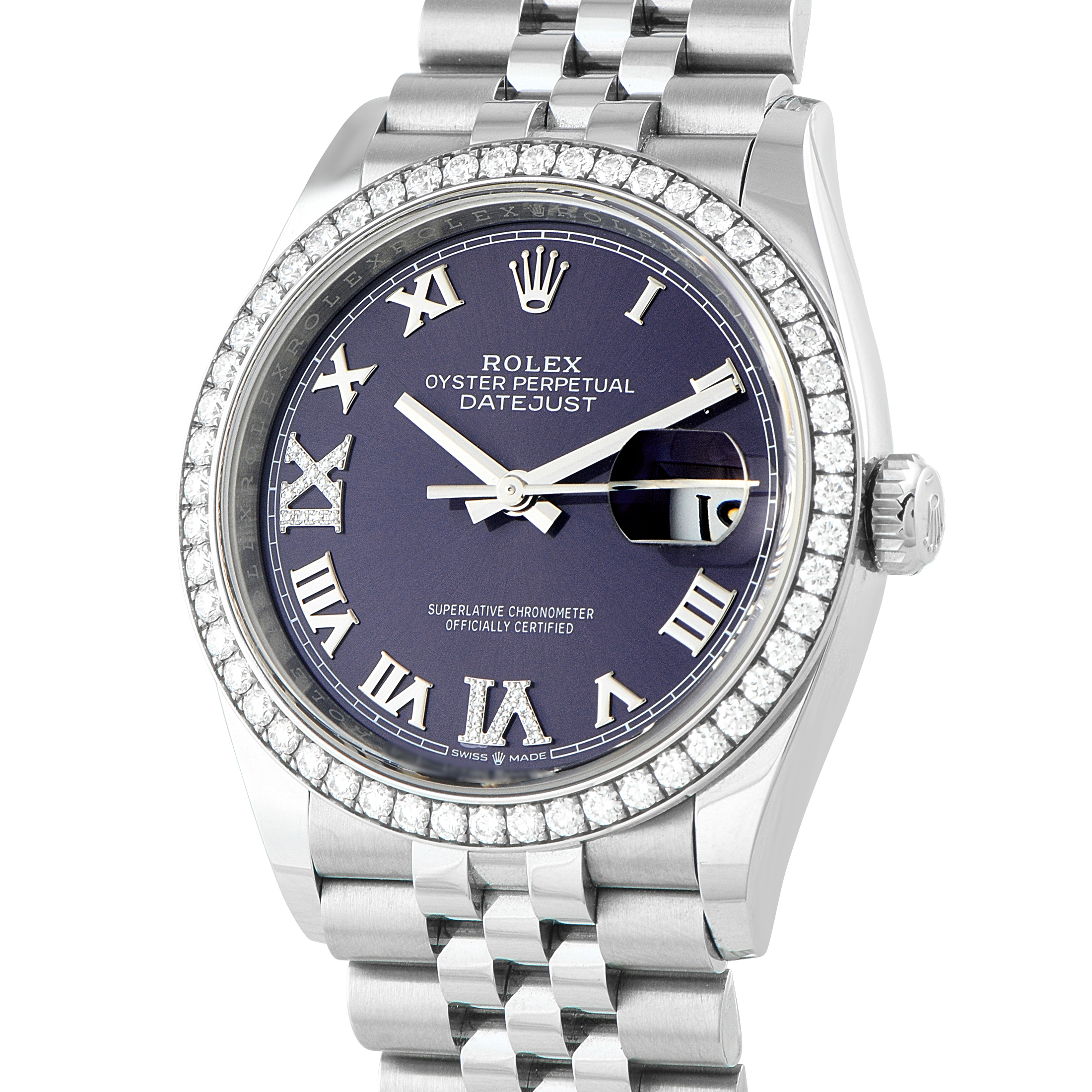Rolex Datejust 36 Aubergine Dial Steel and White Gold Jubilee Watch 126284RBR - Image 2