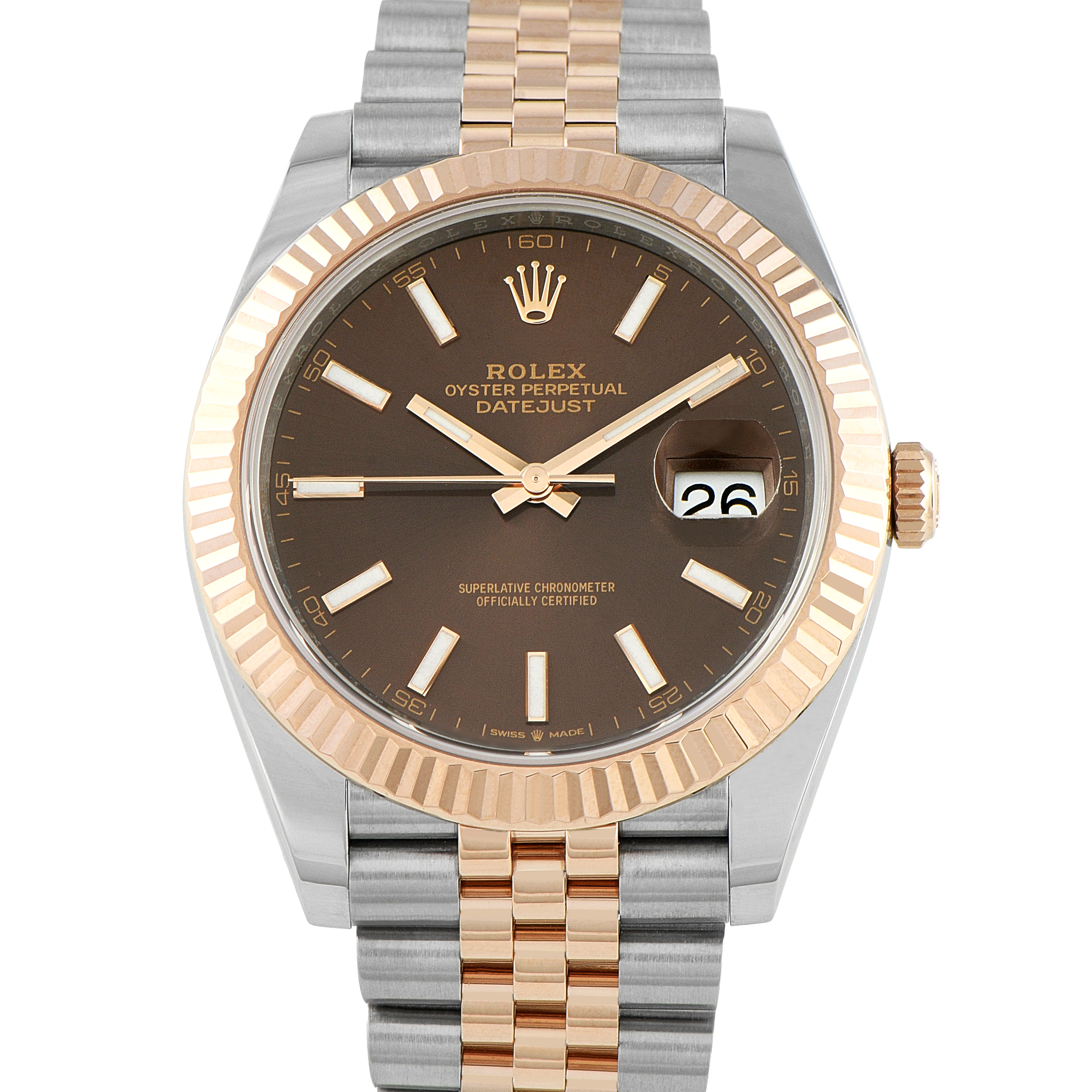 Rolex Datejust 41 Chocolate Dial Two-Tone Jubilee Watch 126331