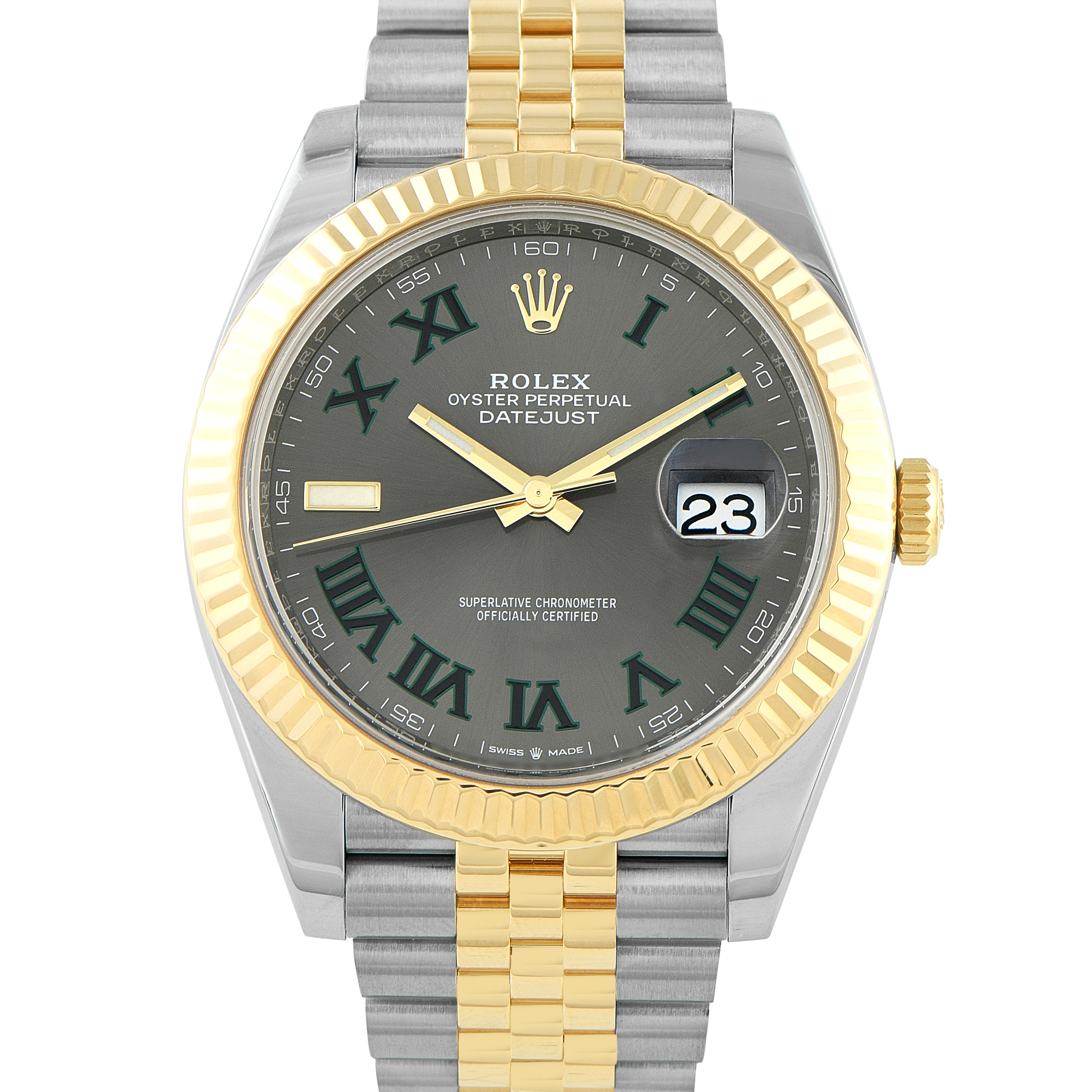 Rolex Datejust 41 Wimbledon Dial Two-Tone Jubilee Watch 126333