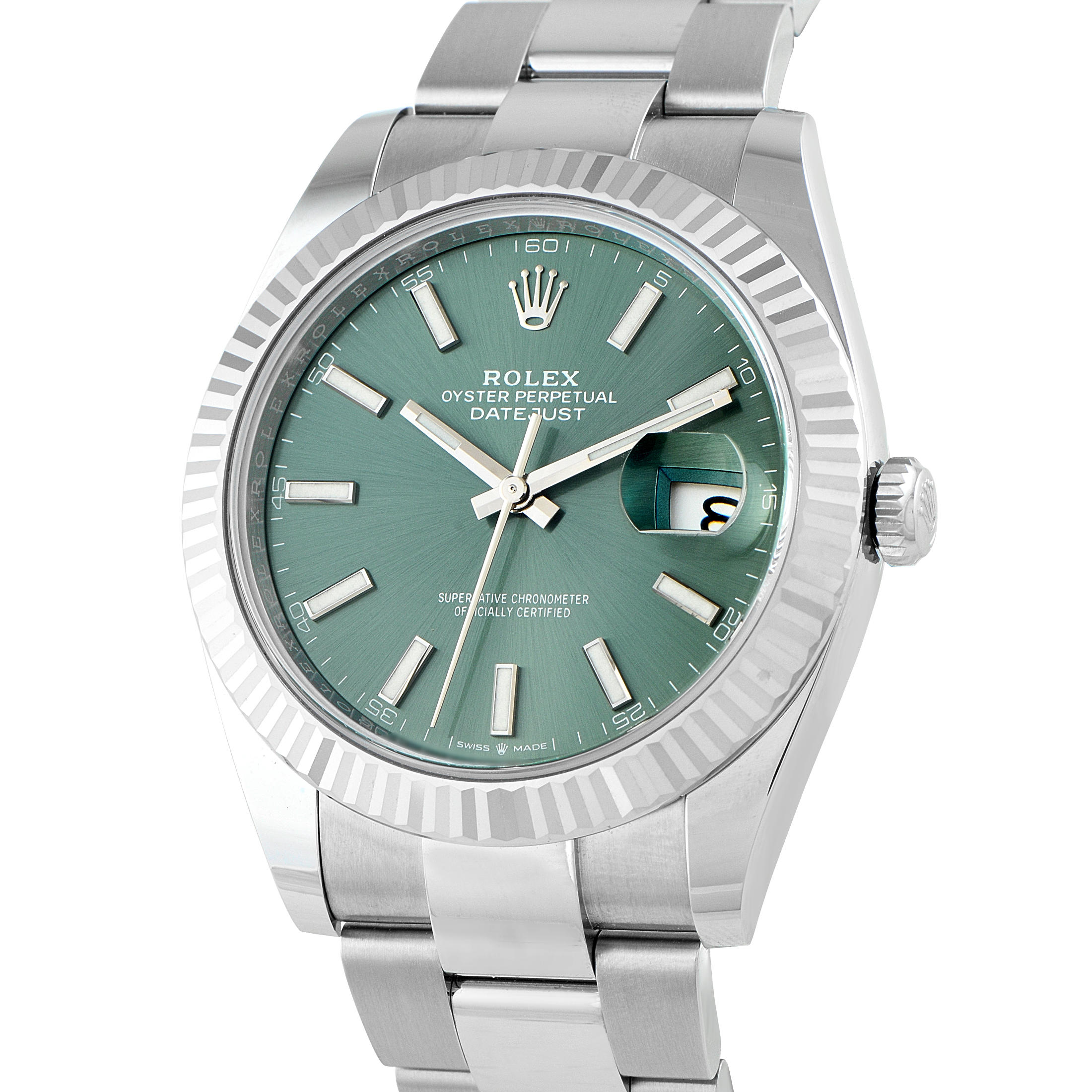 Rolex Datejust 41 Green Dial Steel Oyster Watch 126334 - Image 2