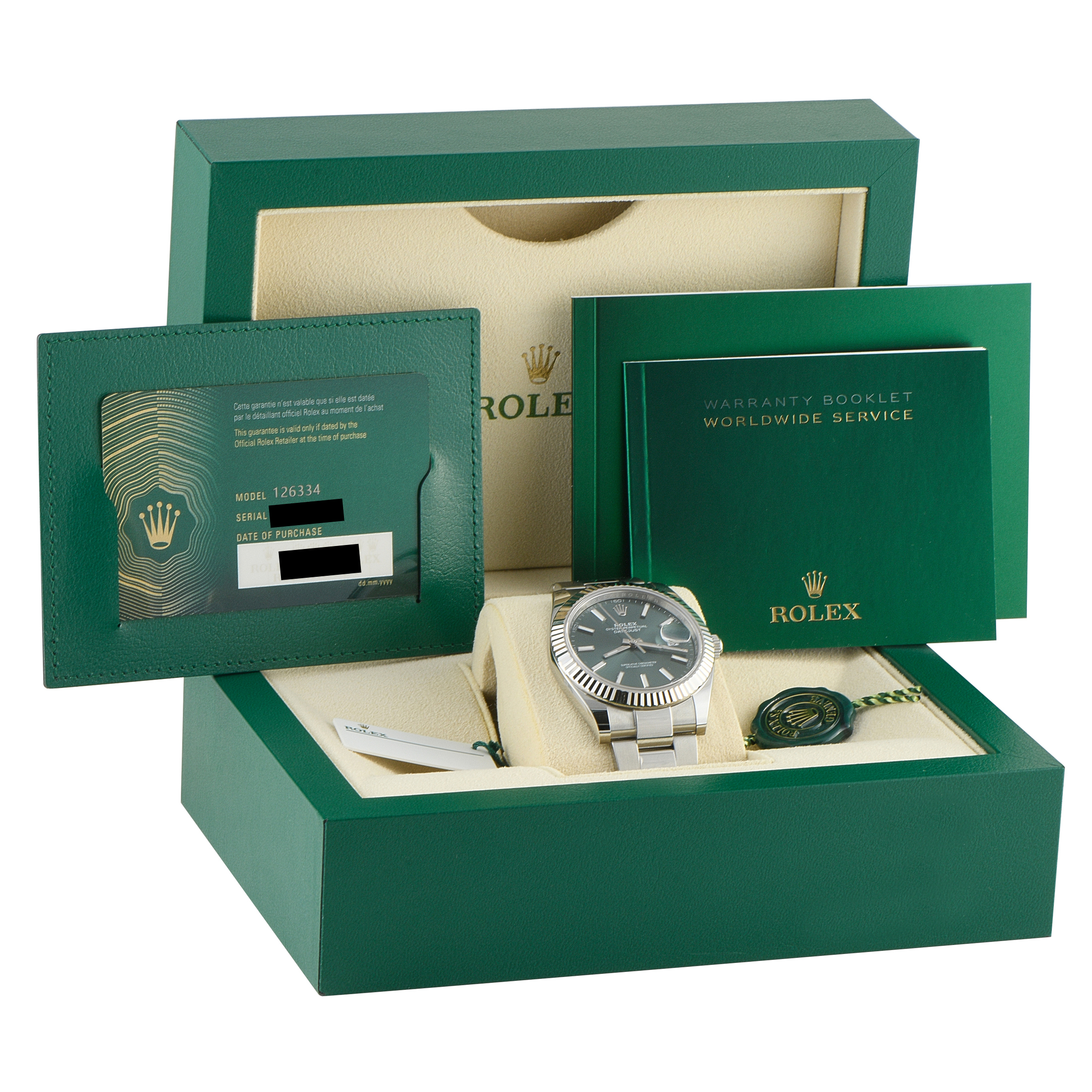 Rolex Datejust 41 Green Dial Steel Oyster Watch 126334 - Image 5