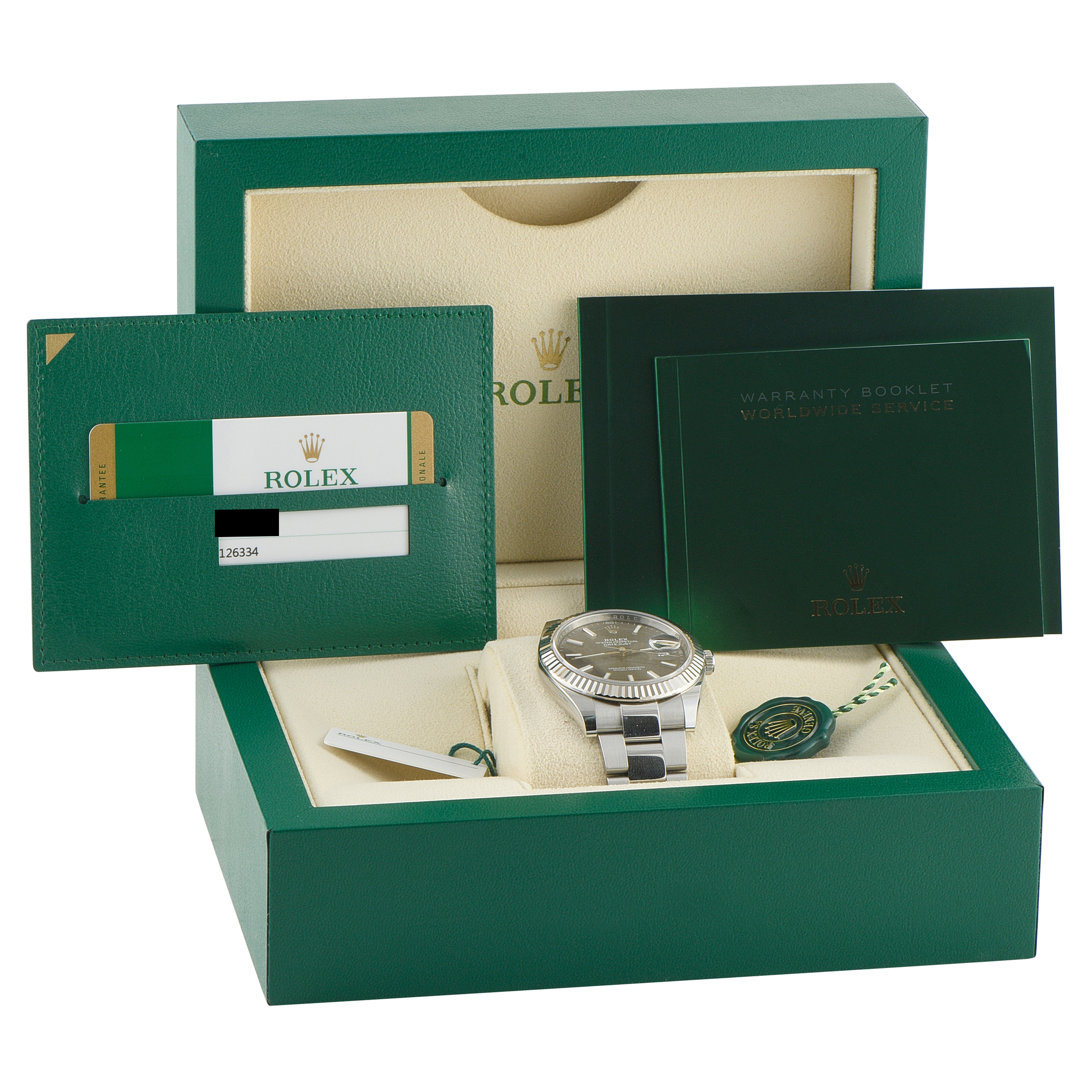Rolex Datejust 41 Slate Dial Steel and White Gold Oyster Watch 126334 - Image 5