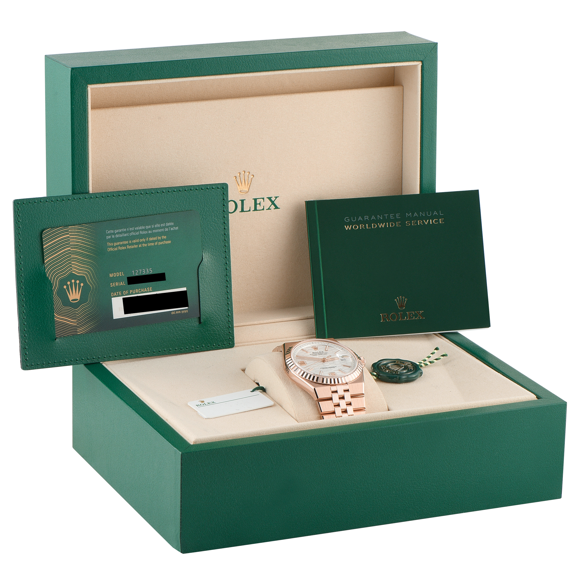 Rolex Land-Dweller 40 Everose Gold Flat Jubilee Watch 127335 - Image 5