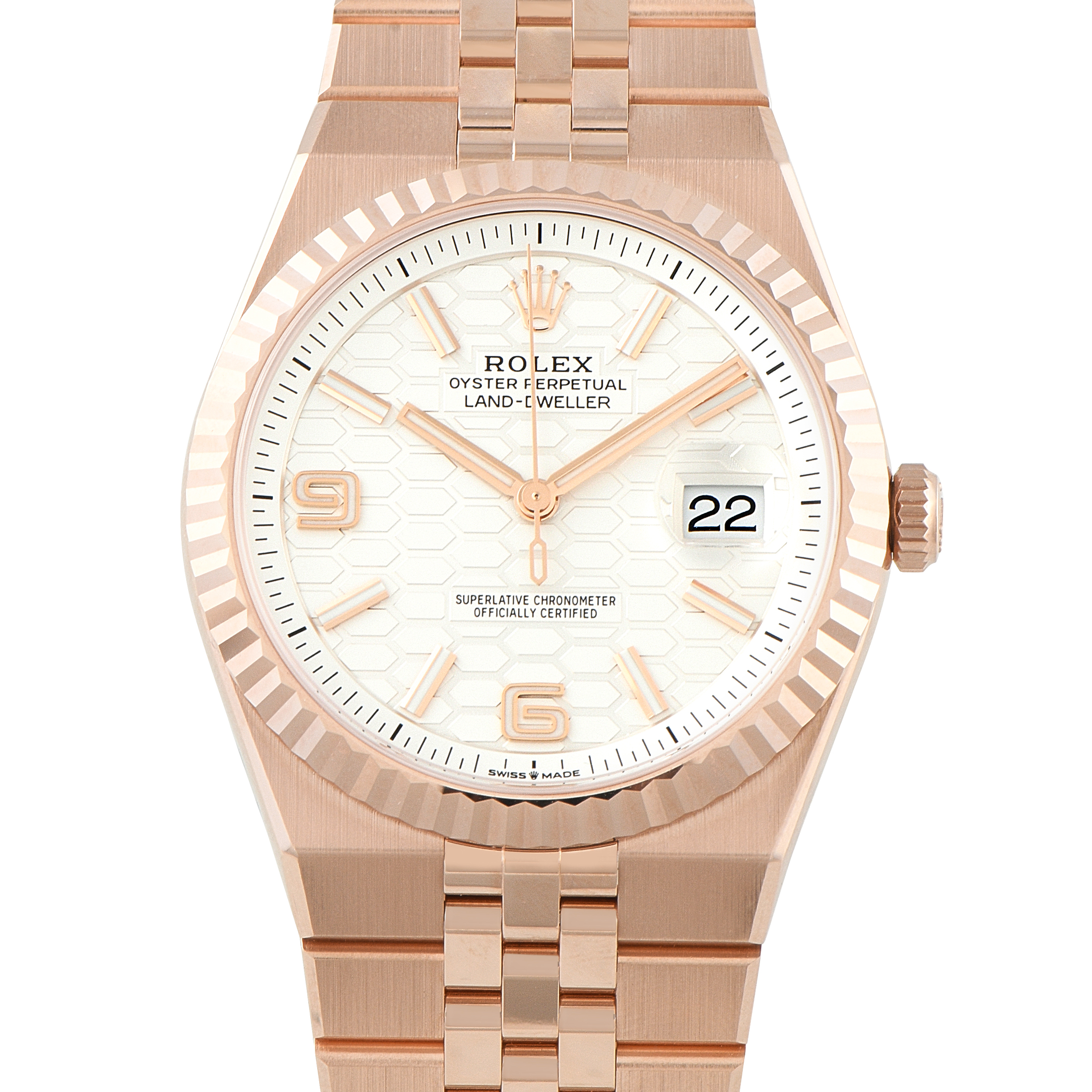 Rolex Land-Dweller 40 Everose Gold Flat Jubilee Watch 127335