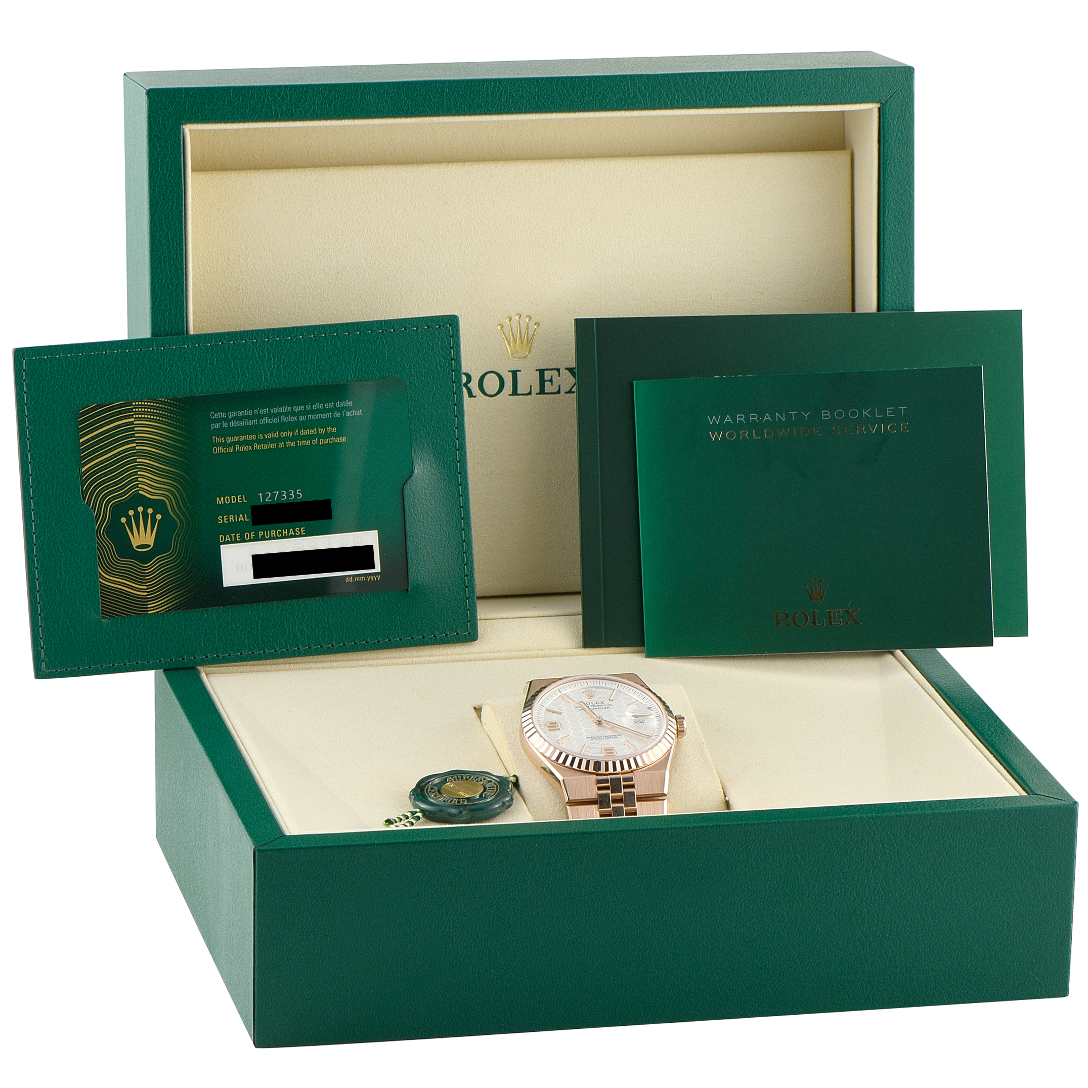 Rolex Land-Dweller 40 Everose Gold Flat Jubilee Watch 127335 - Image 5