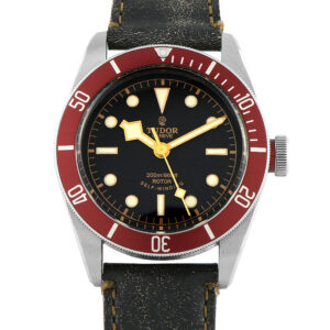 Pre-owned Tudor Black Bay Heritage Smiley rose gold indices black dial, ref. 79220R