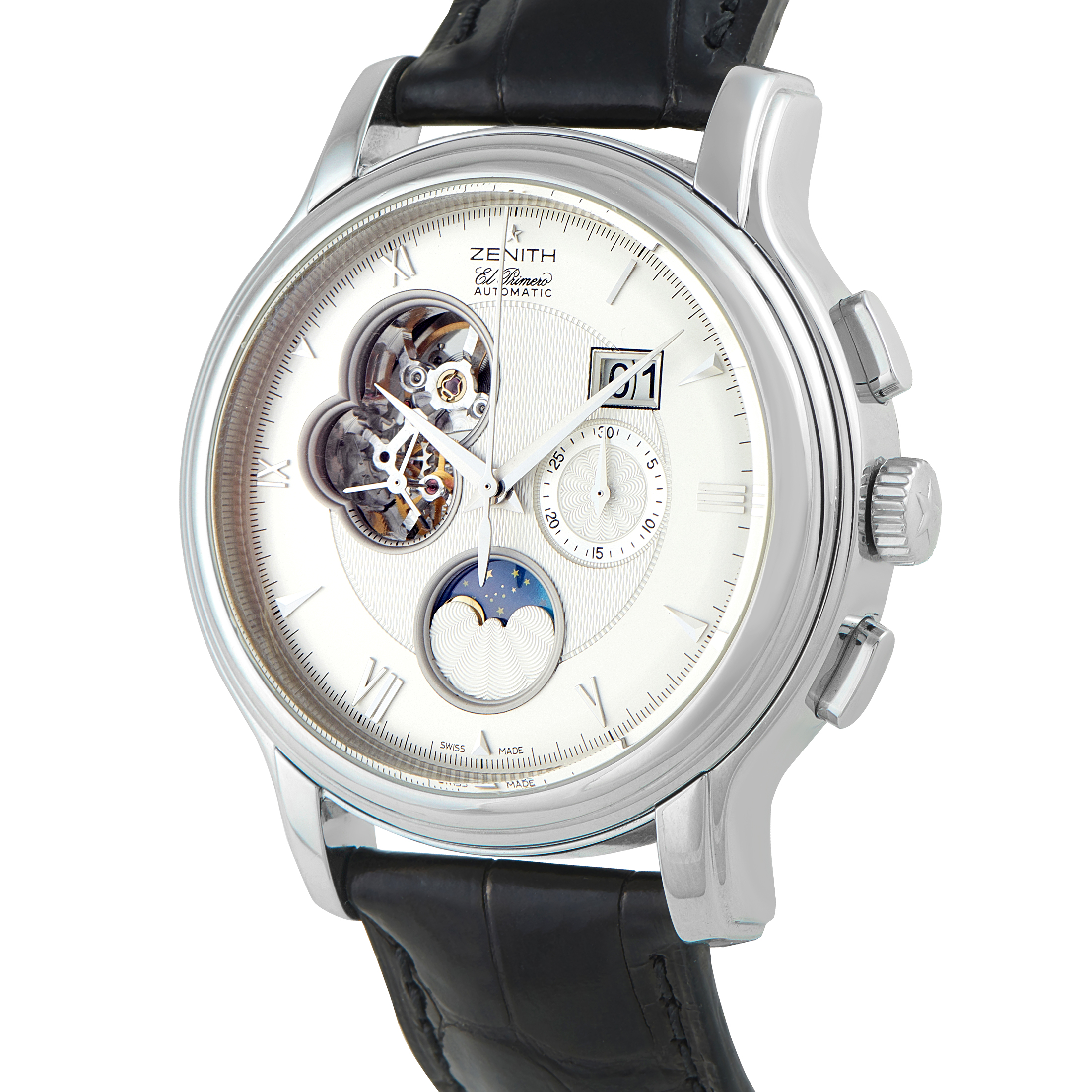 Zenith Chronomaster XXT Open Grande Date Moon and Sunphase Steel Watch 03.1260.4047 - Image 2