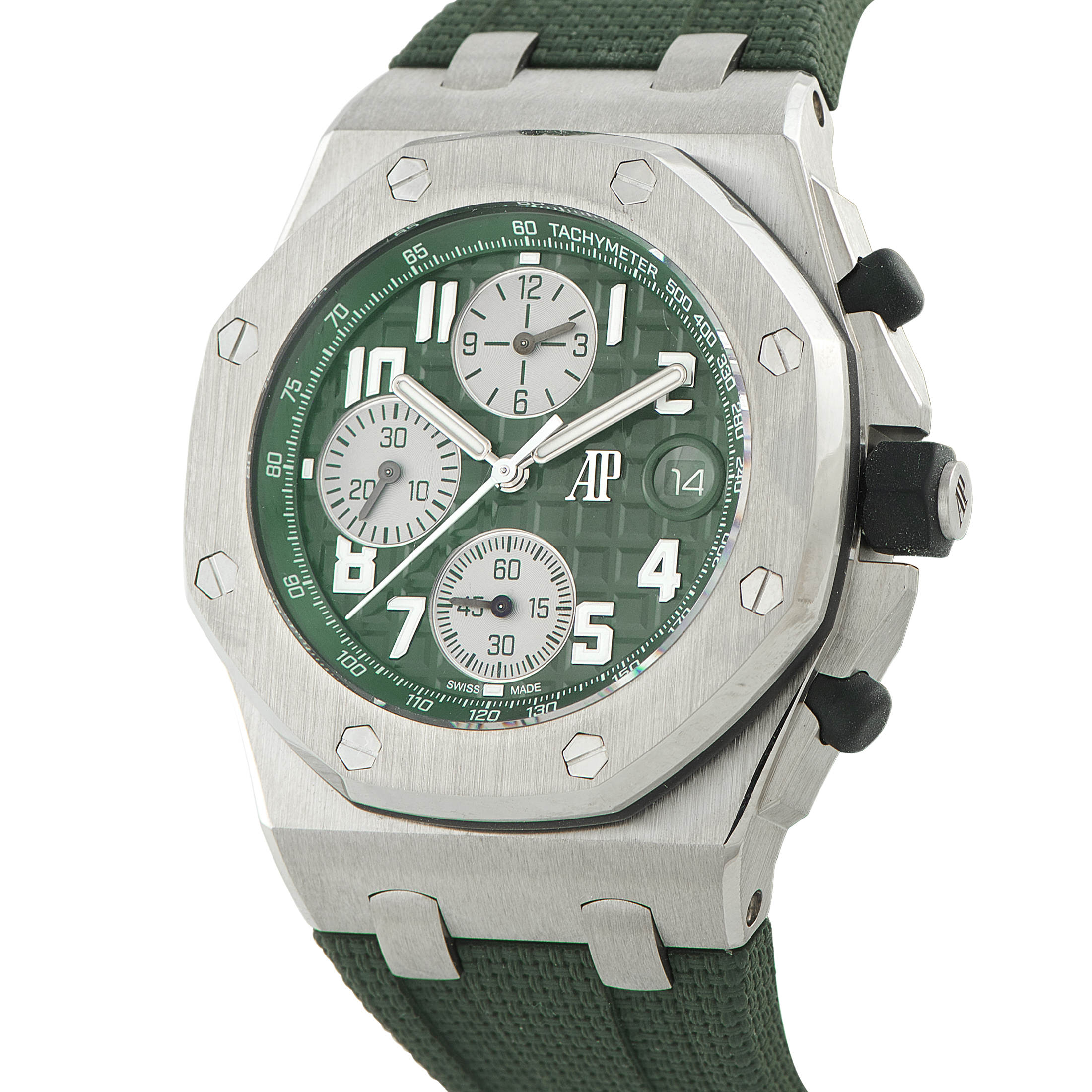 Audemars Piguet Royal Oak Offshore Green Dial Titanium Watch