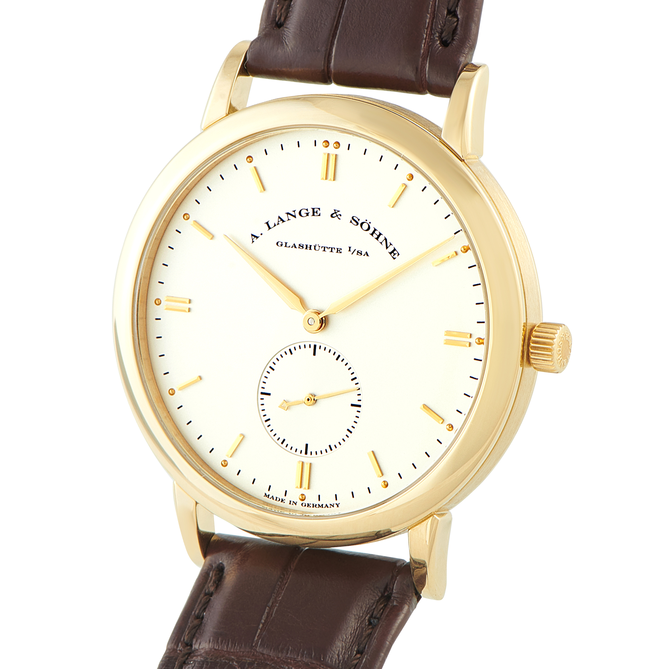 A. Lange & Sohne Saxonia Yellow Gold Watch 215.021 - Image 2
