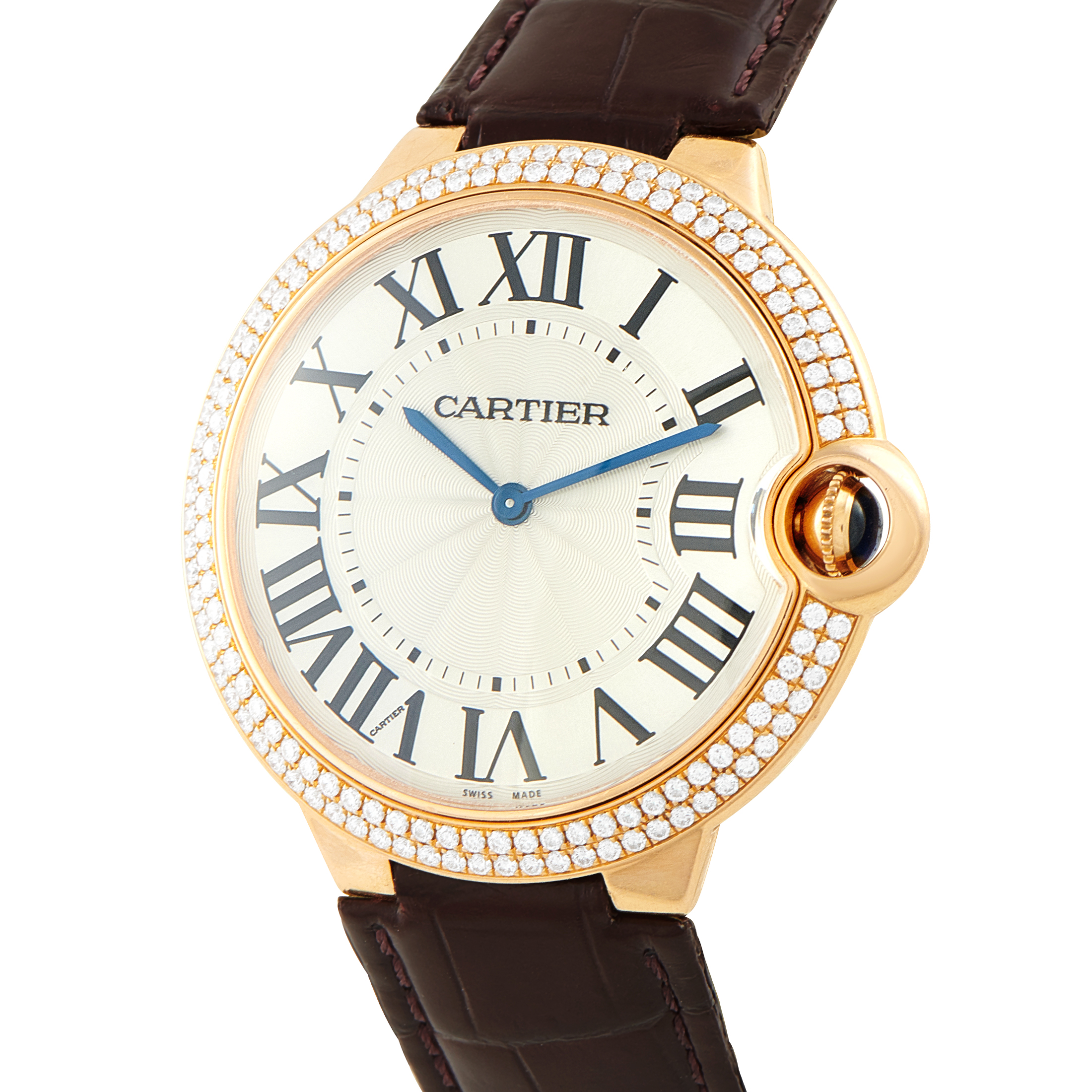 Cartier Ballon Bleu Diamond Bezel Rose Gold Watch WE902055 - Image 2