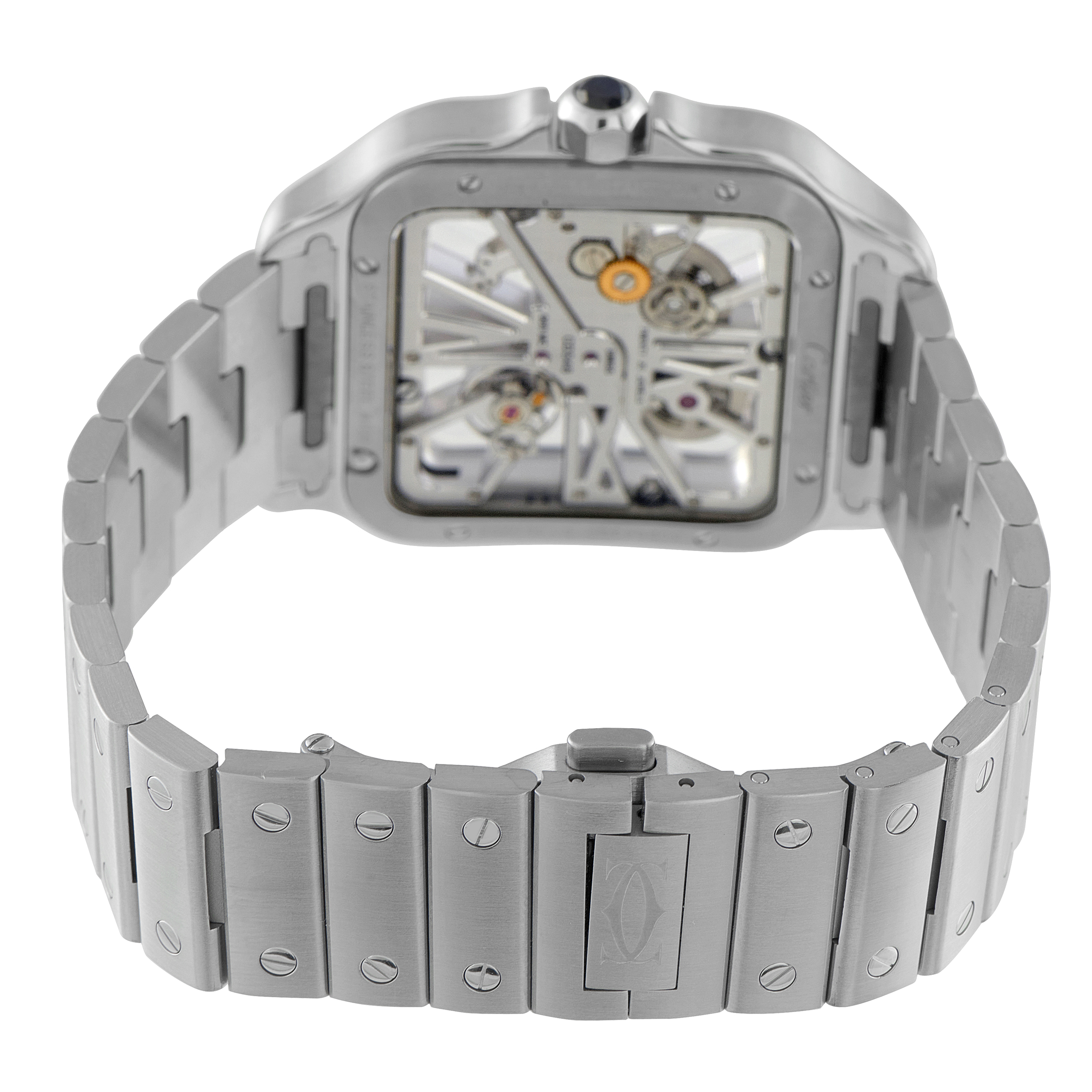 Cartier Santos Skeleton Steel Watch WHSA0026 - Image 4