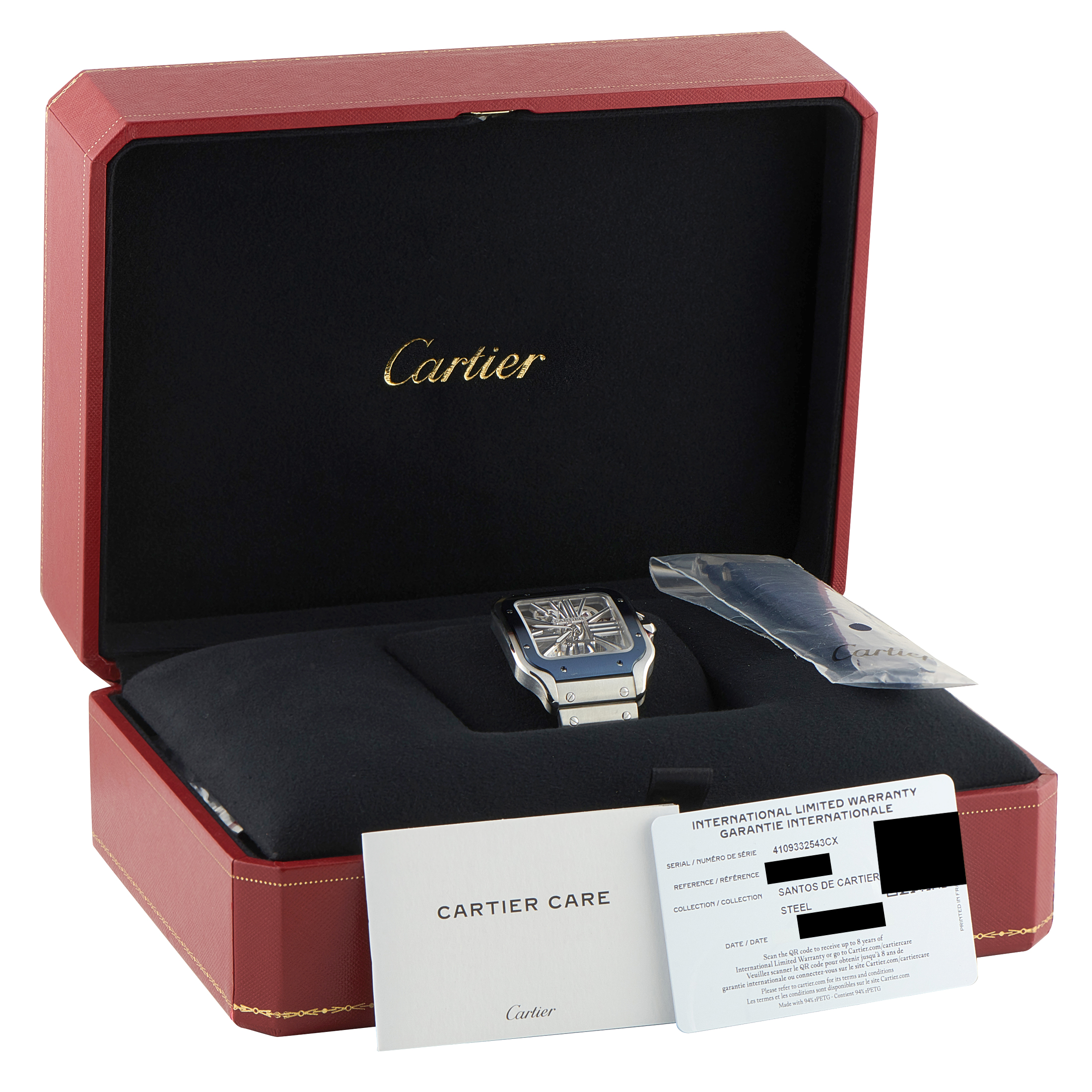 Cartier Santos Skeleton Steel Watch WHSA0026 - Image 5