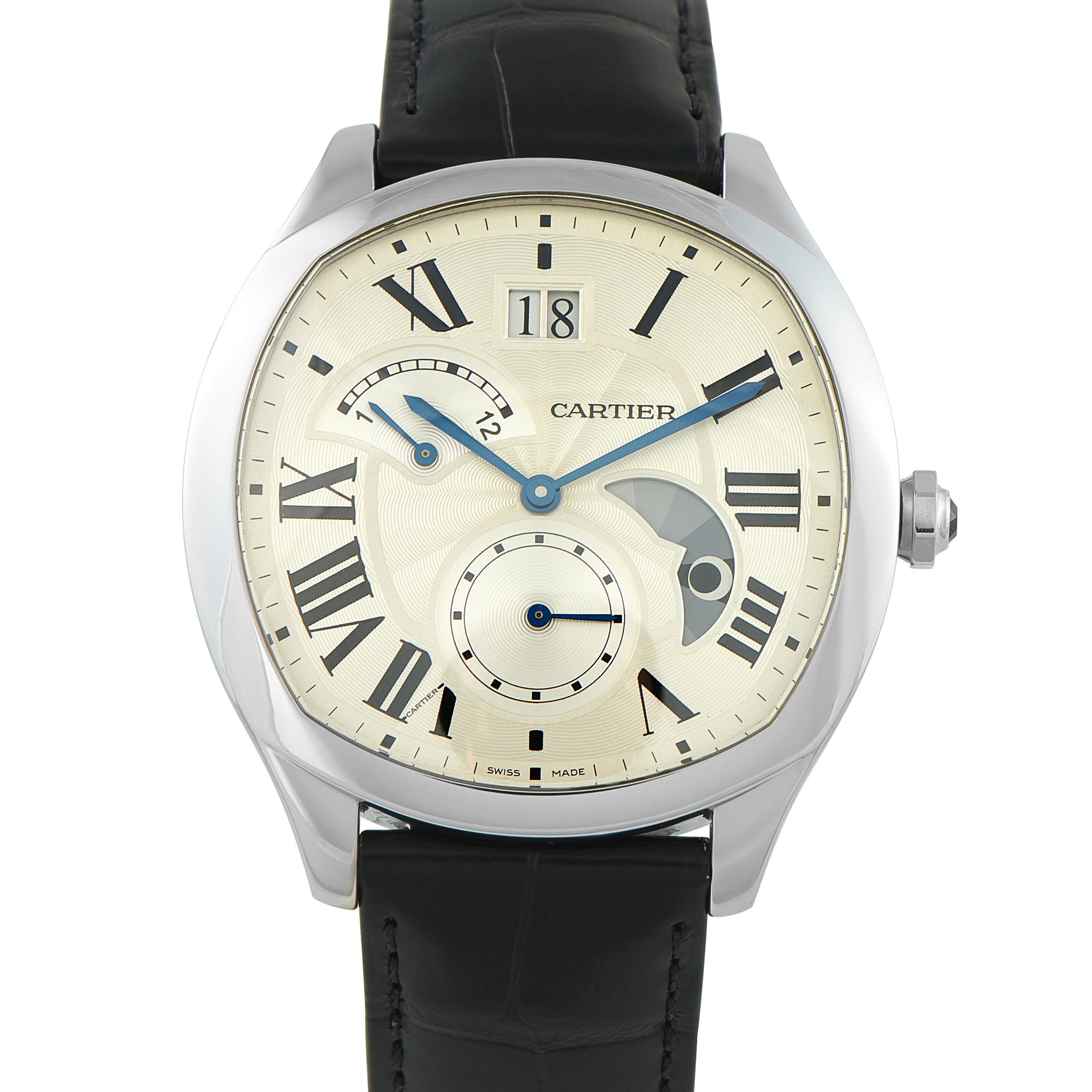 Cartier Drive de Cartier Retrograde Steel Watch wsnm0005