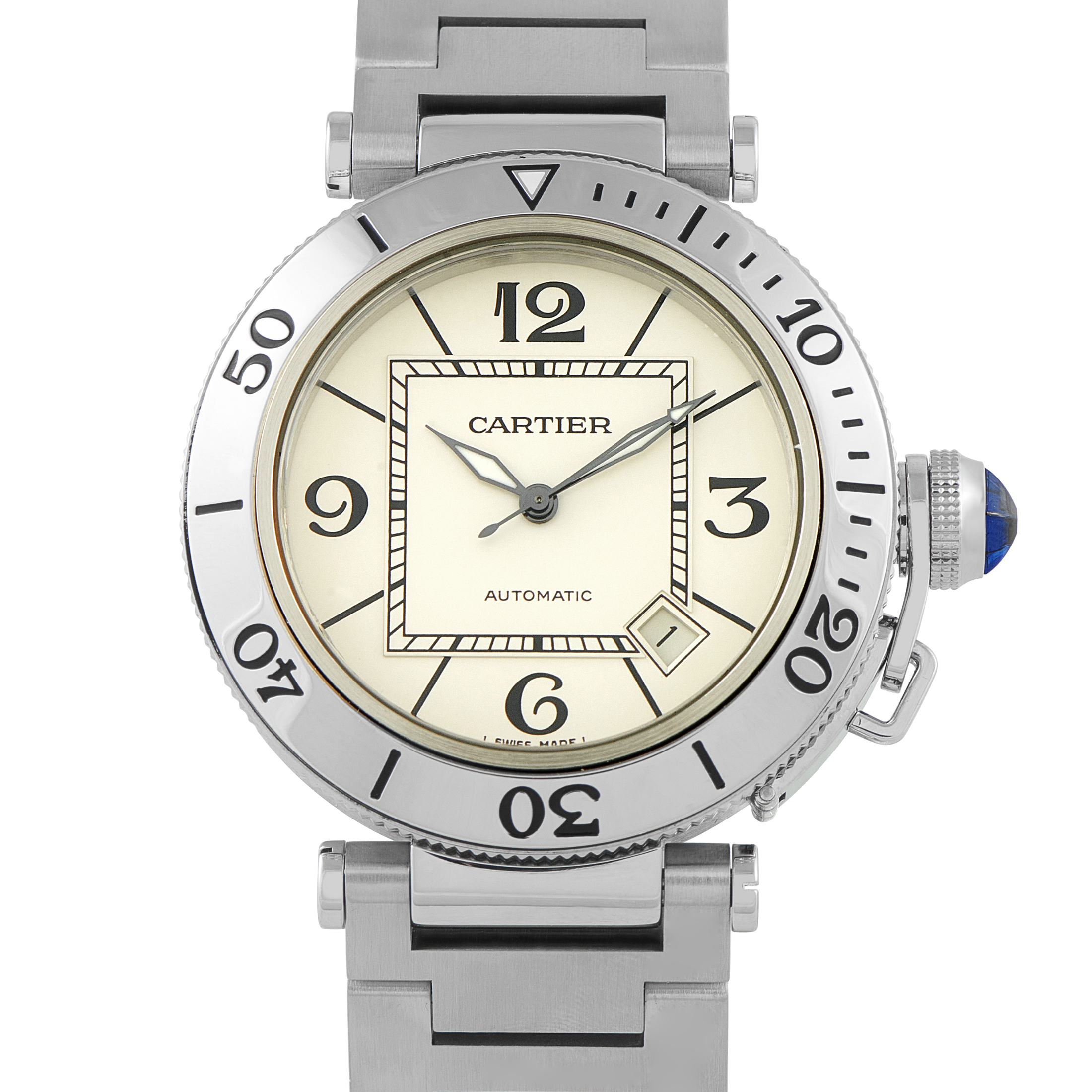 Cartier Pasha Seatimer Steel Watch W31080M7