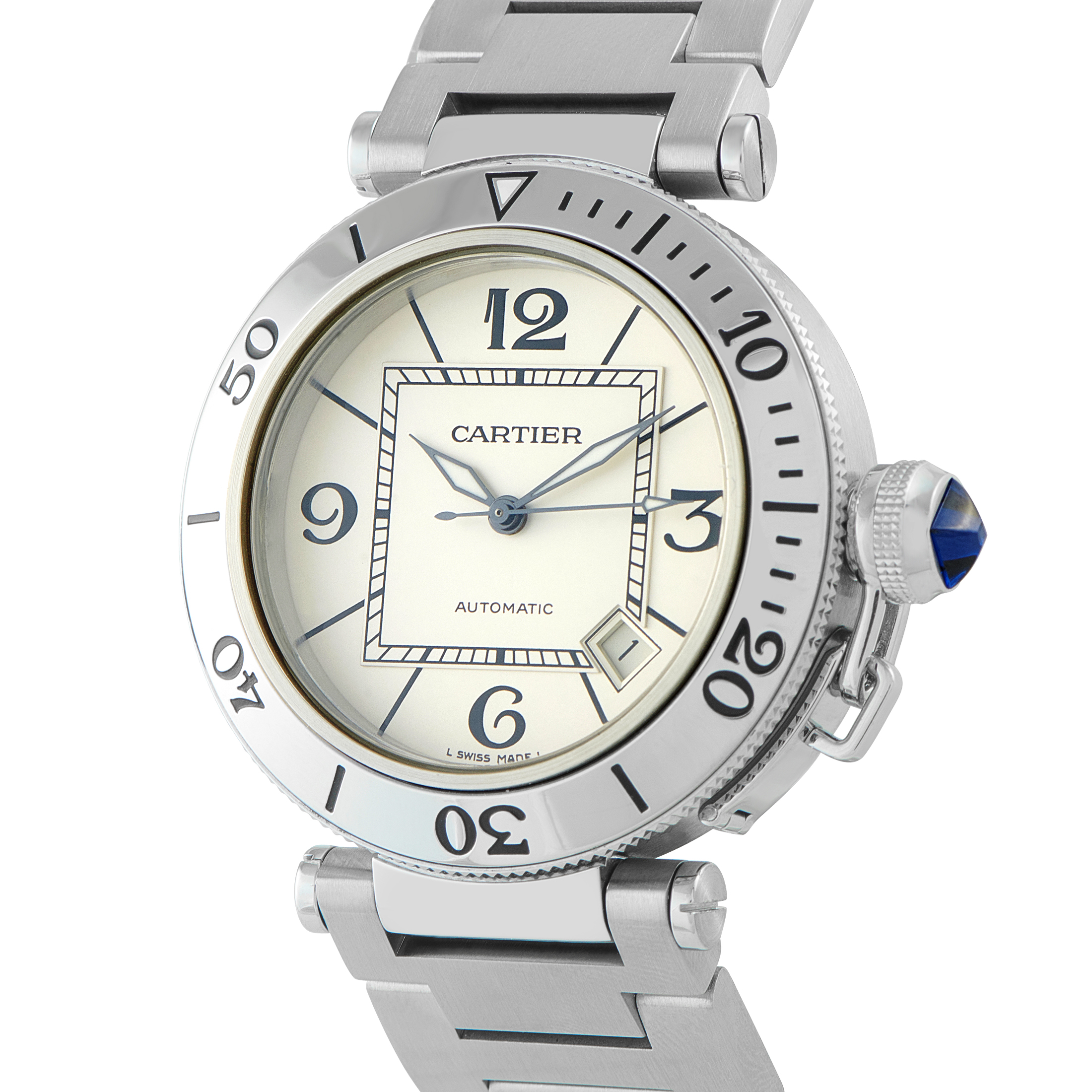 Cartier Pasha Seatimer Steel Watch W31080M7 - Image 2