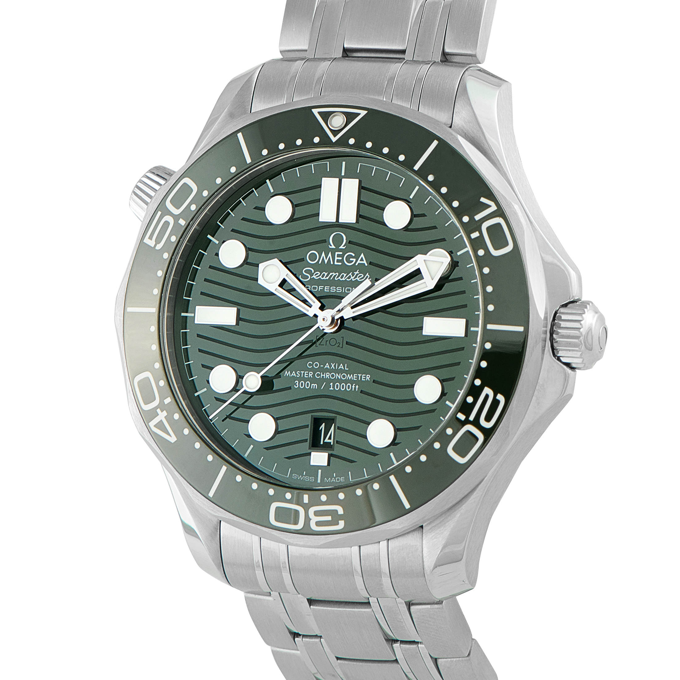 Omega Seamaster Diver 300M Green Dial Steel Watch 210.30.42.20.10.001 - Image 2