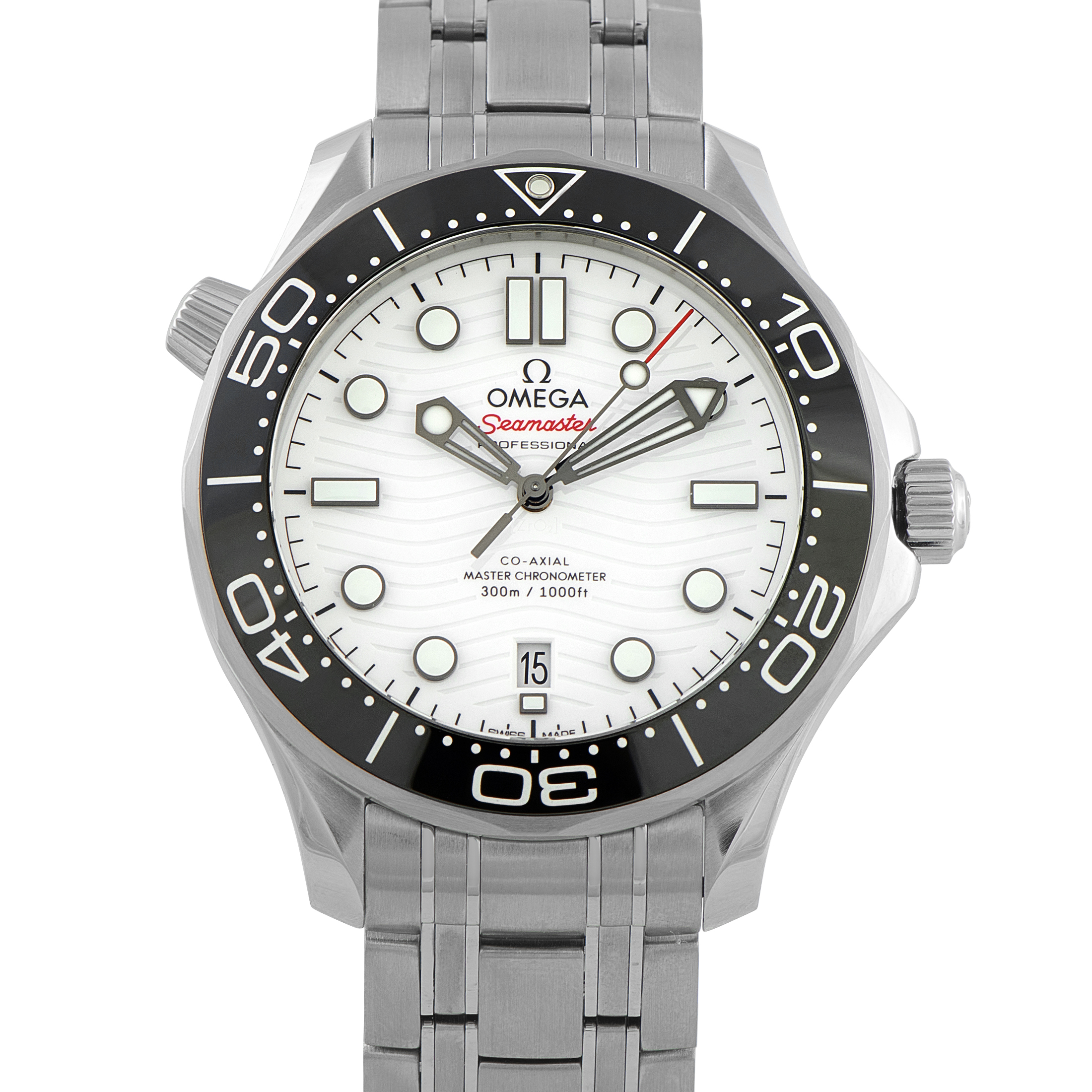 Omega Seamaster Diver 300M White Dial Steel Watch 210.30.42.20.04.001