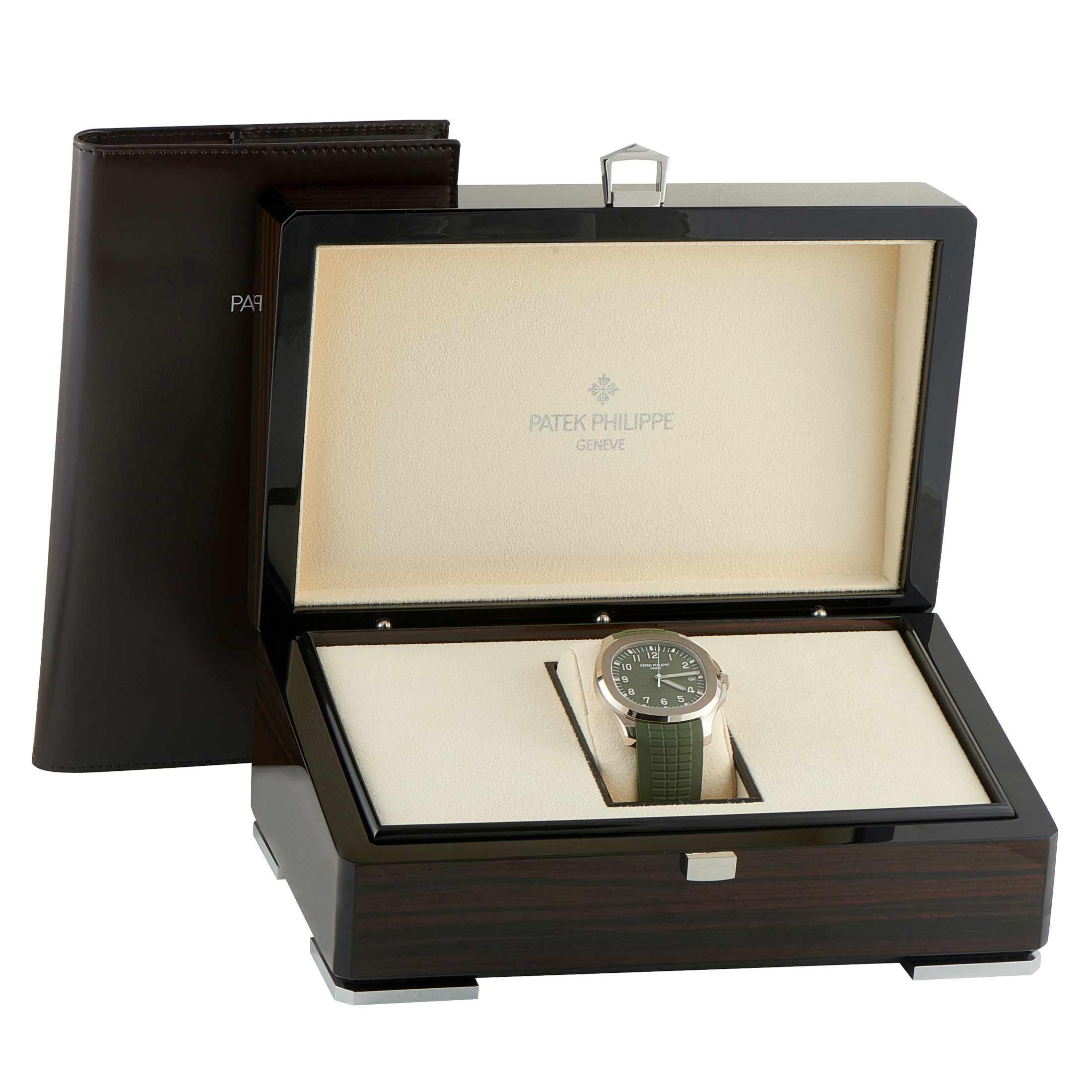 Patek Philippe Aquanaut Jumbo Khaki Green Dial White Gold Watch 5168G-010 - Image 5