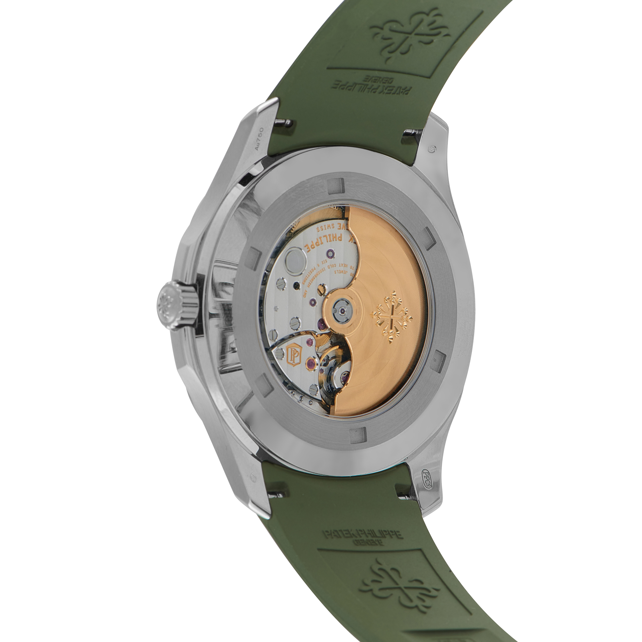 Patek Philippe Aquanaut Jumbo Khaki Green Dial White Gold Watch 5168G - Image 3