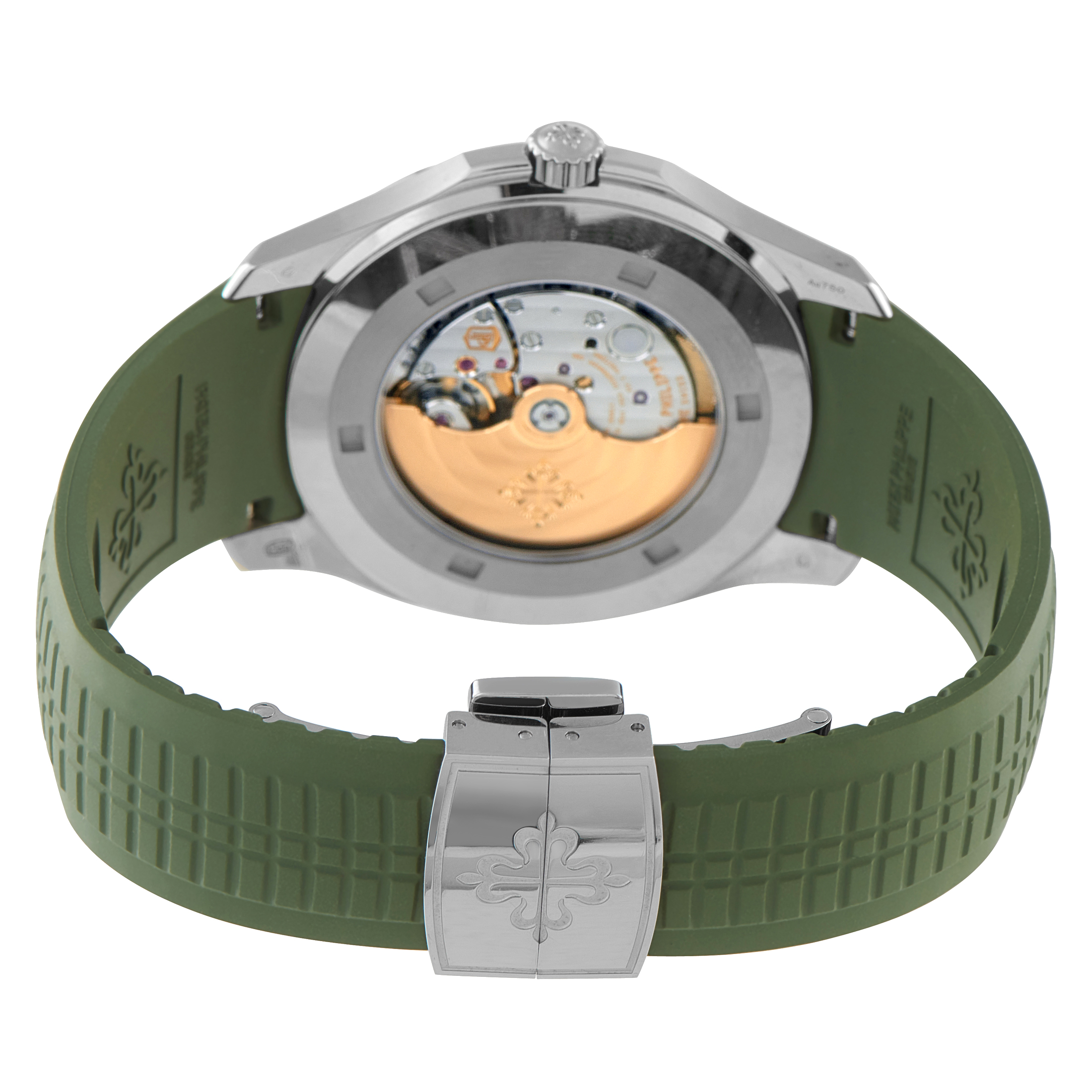Patek Philippe Aquanaut Jumbo Khaki Green Dial White Gold Watch 5168G - Image 4