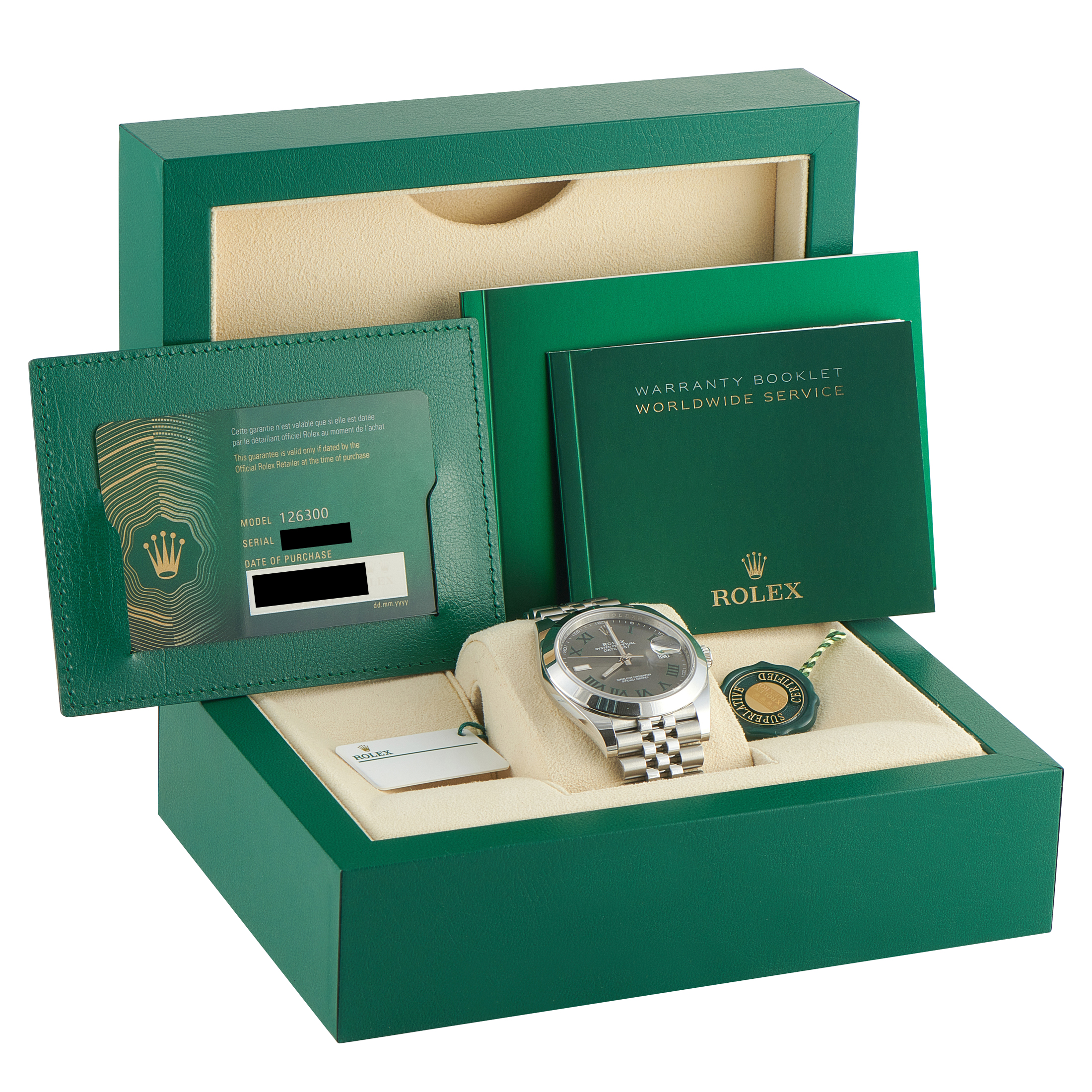 Rolex Datejust 41 Wimbledon Slate Dial Steel Jubilee Watch 126300 - Image 5