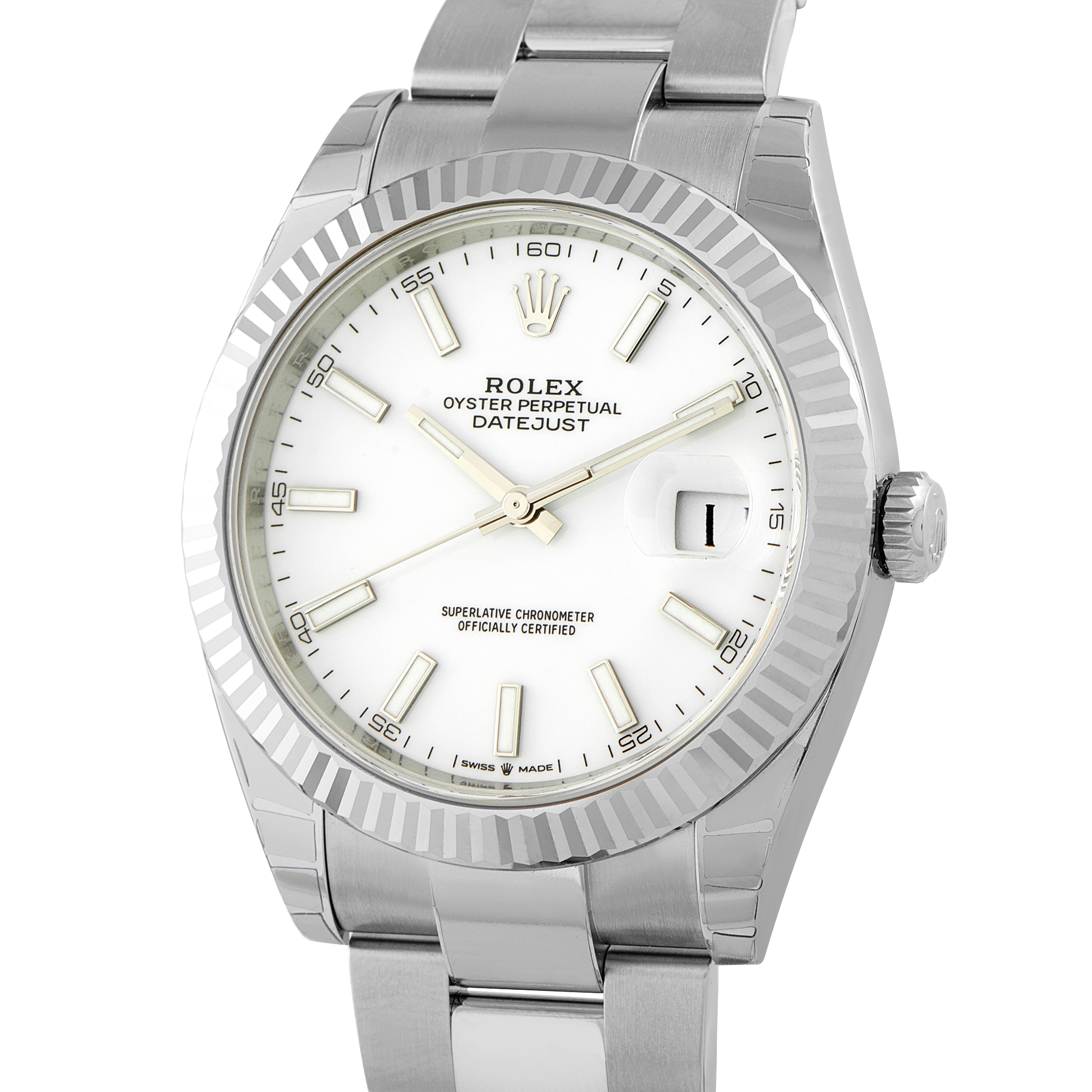 Rolex Datejust 41 White Dial Steel Oyster Watch 126334 - Image 2