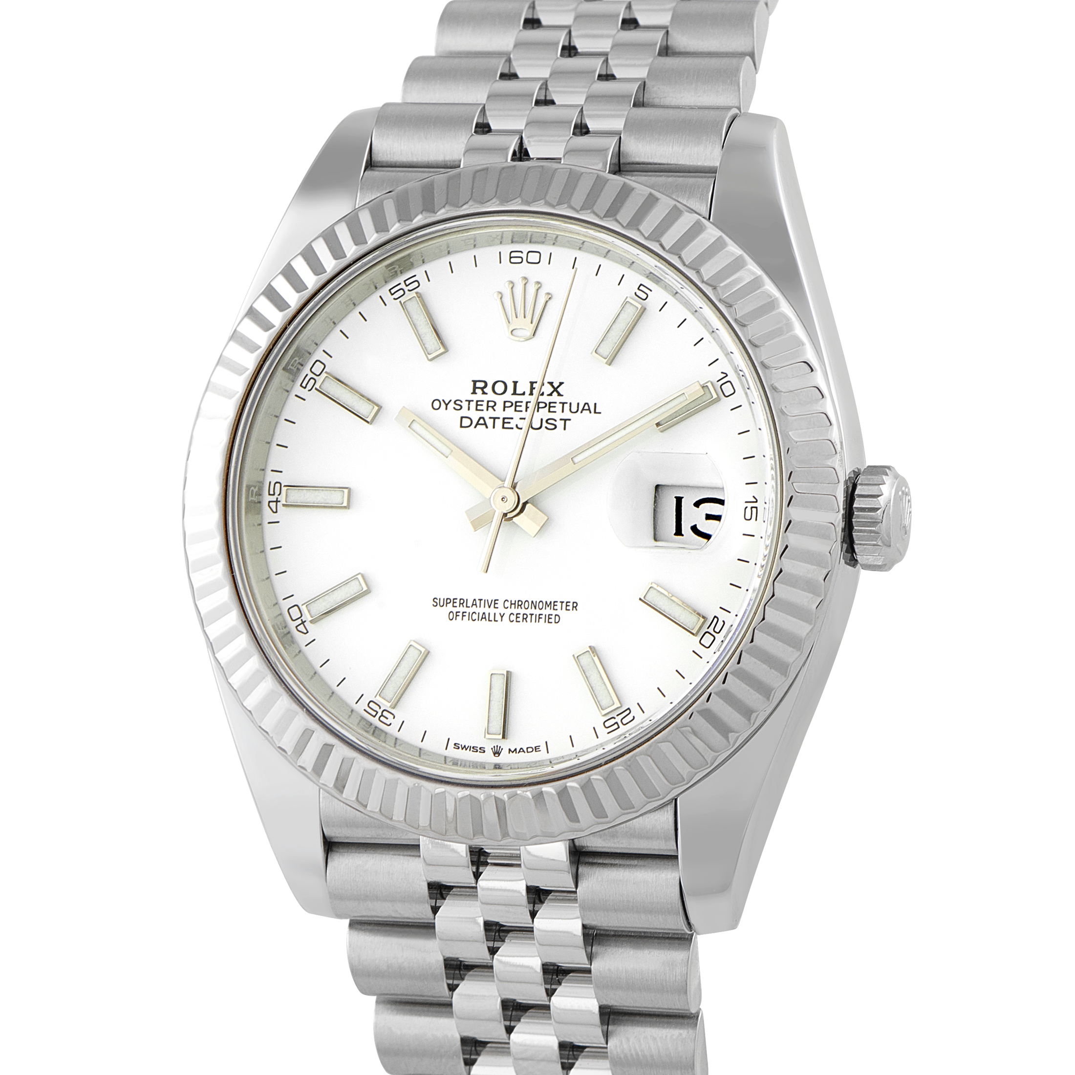Rolex Datejust 41 White Dial Steel Jubilee Watch 126334 - Image 2